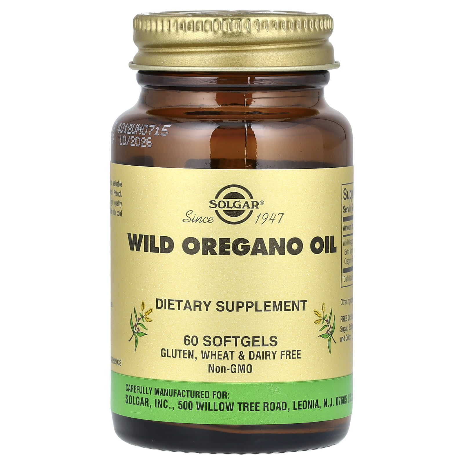 Solgar, Wild Oregano Oil, 60 Softgels - B000Z97B9E
