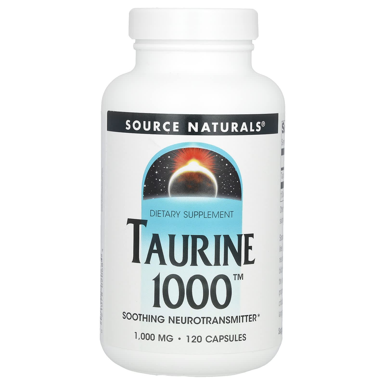 Source Naturals, Taurine 1000, 1,000 mg, 120 Capsules - B00CQ7RCWE