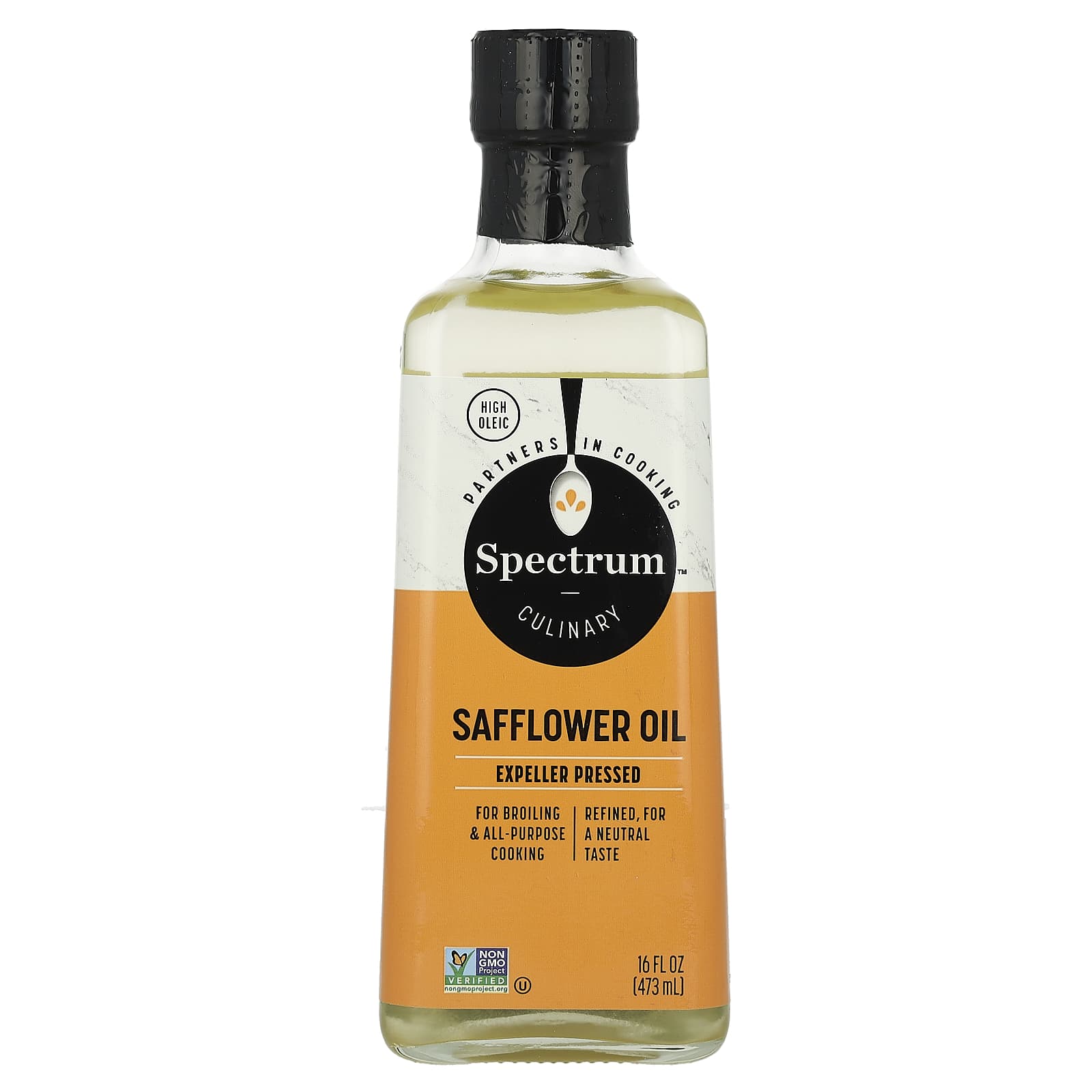 Spectrum Culinary, Safflower Oil, Expeller Pressed, 16 fl oz (473 ml) - B07TCT6QL9