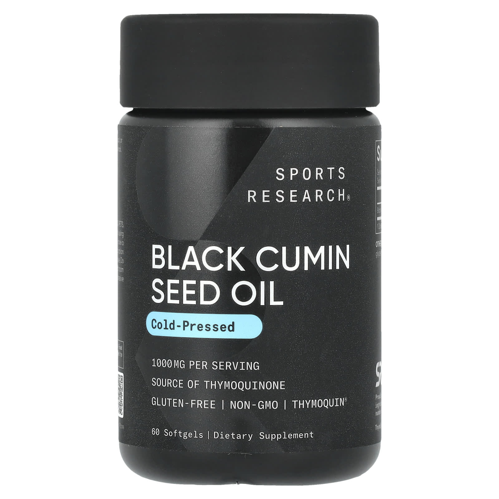 Sports Research, Black Cumin Seed Oil, 1,000 mg, 60 Softgels (500 mg per Softgel) - B0B1RV3X1D