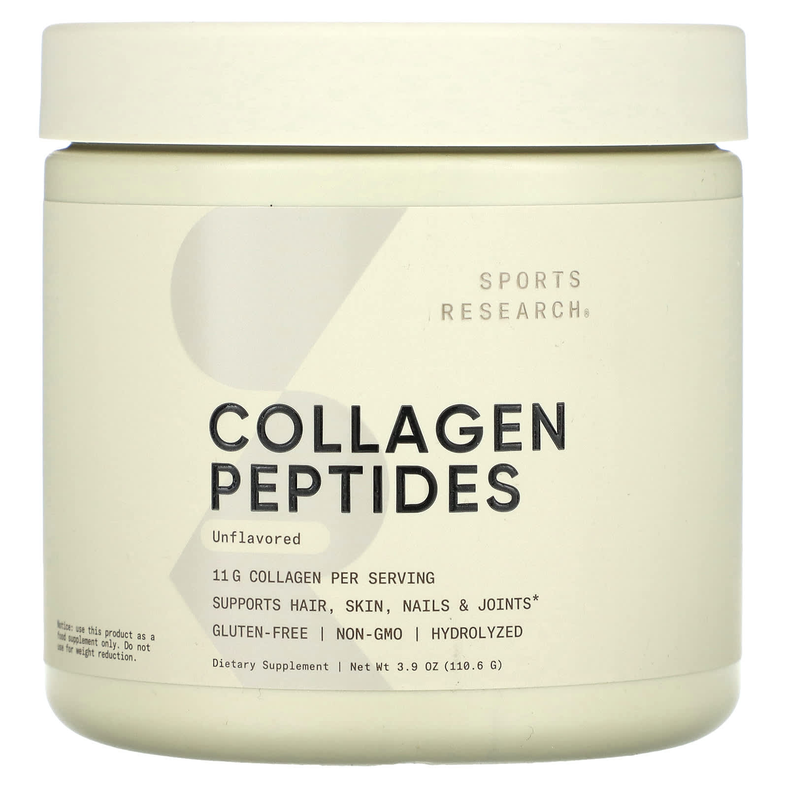 Sports Research, Collagen Peptides, Unflavored, 3.9 oz (110.6 g) - B0846QDDYW