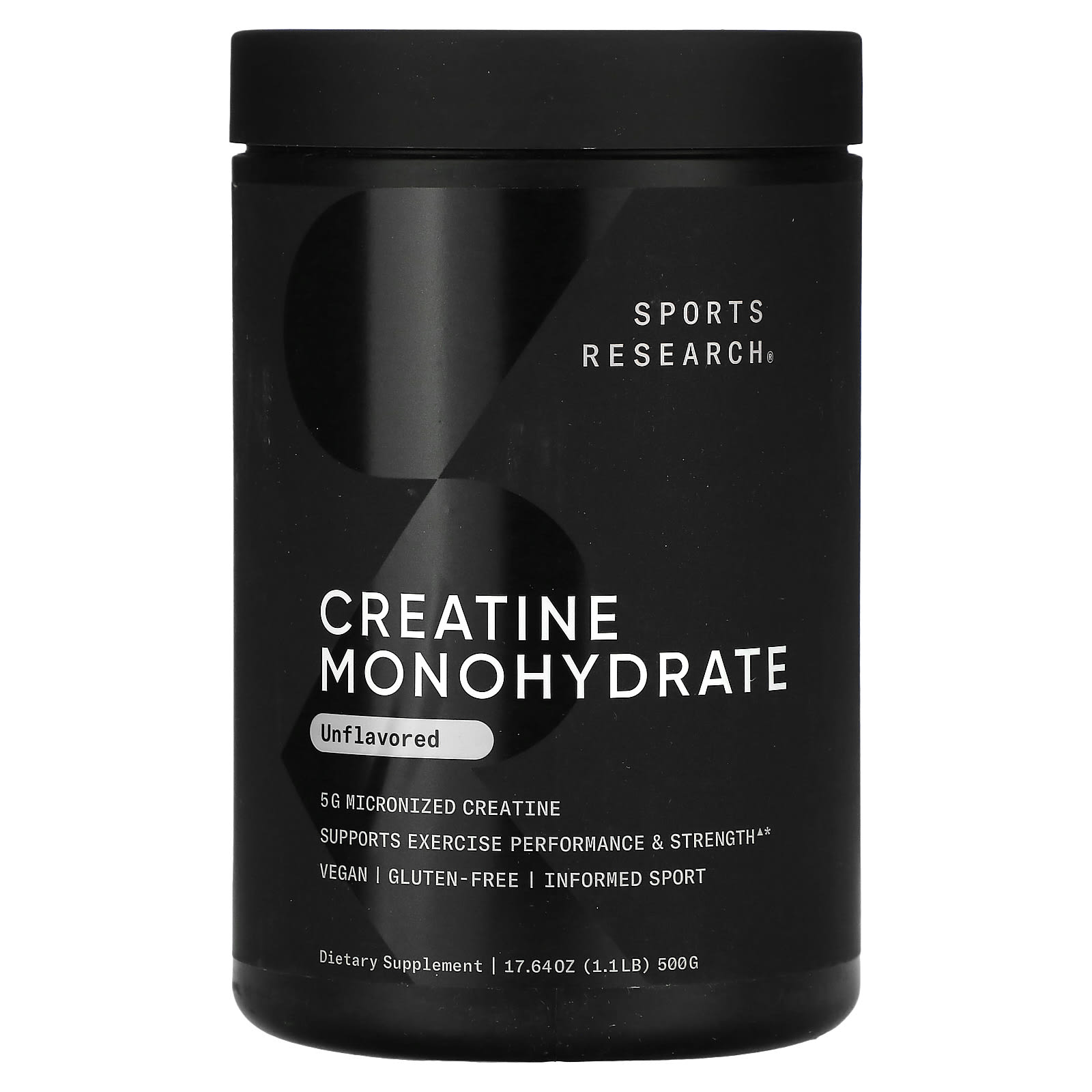 Sports Research, Creatine Monohydrate, Unflavored, Dietary Supplements, 1.1 lb (500 g) - B0CCJZVJYG
