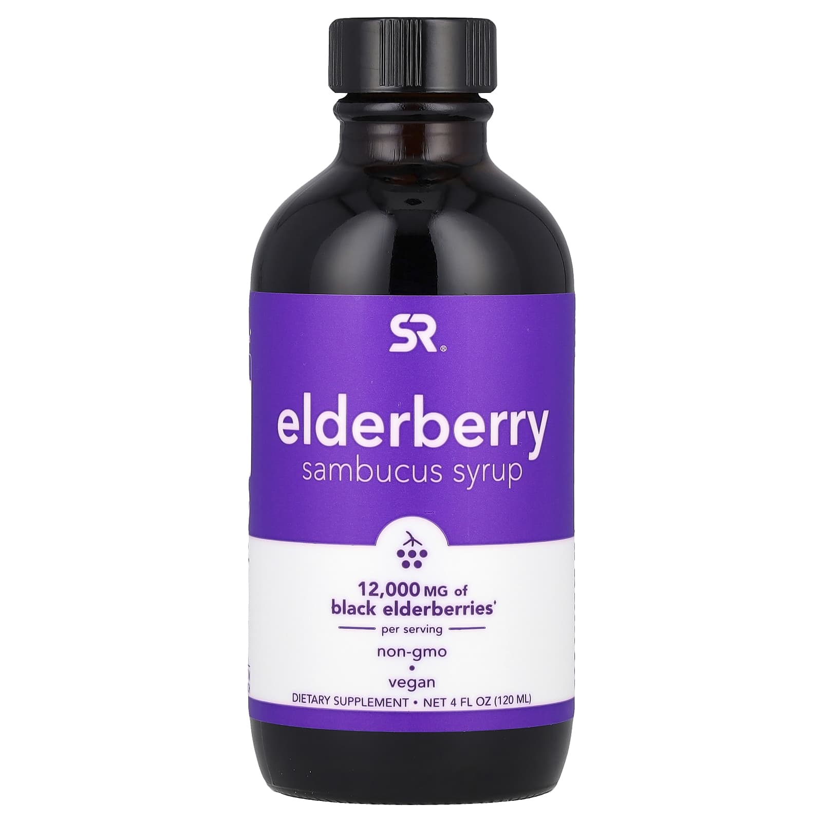 Sports Research, Elderberry Sambucus Syrup, 4 fl oz (120 ml) - B08BDHSJDK