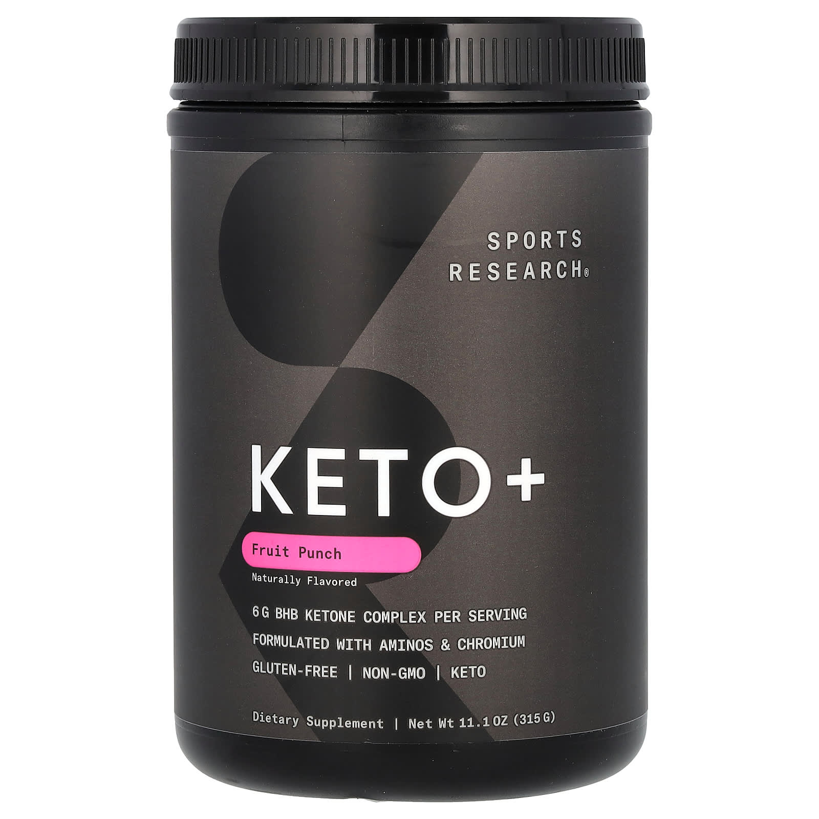 Sports Research, Keto+, Fruit Punch, 11.1 oz (315 g) - B0787PB7CQ