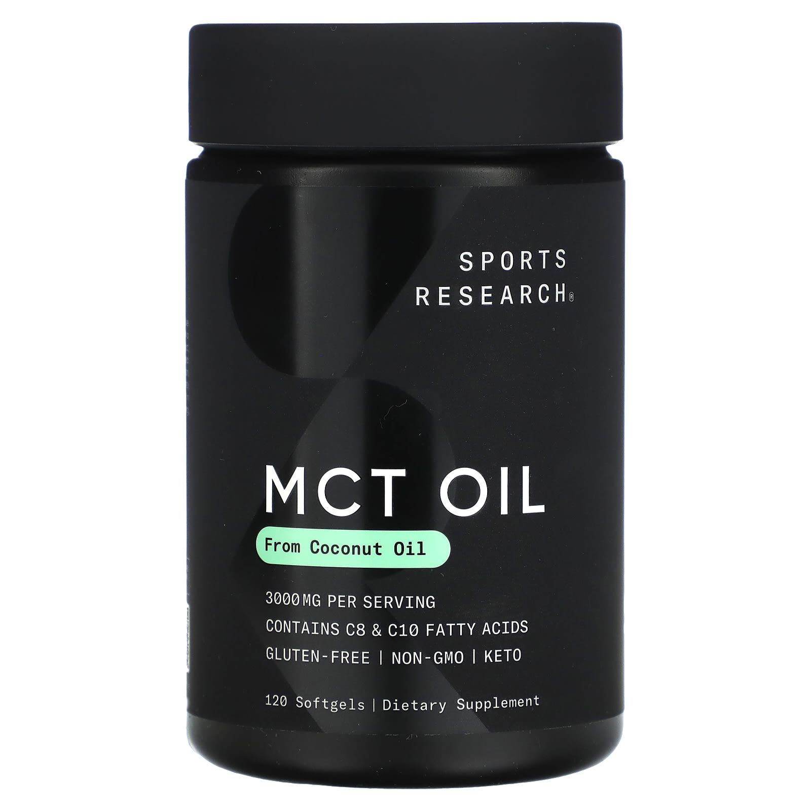 Sports Research, MCT Oil, 3,000 mg, 120 Softgels (1,000 mg per Softgel) - B01LZGT0FL