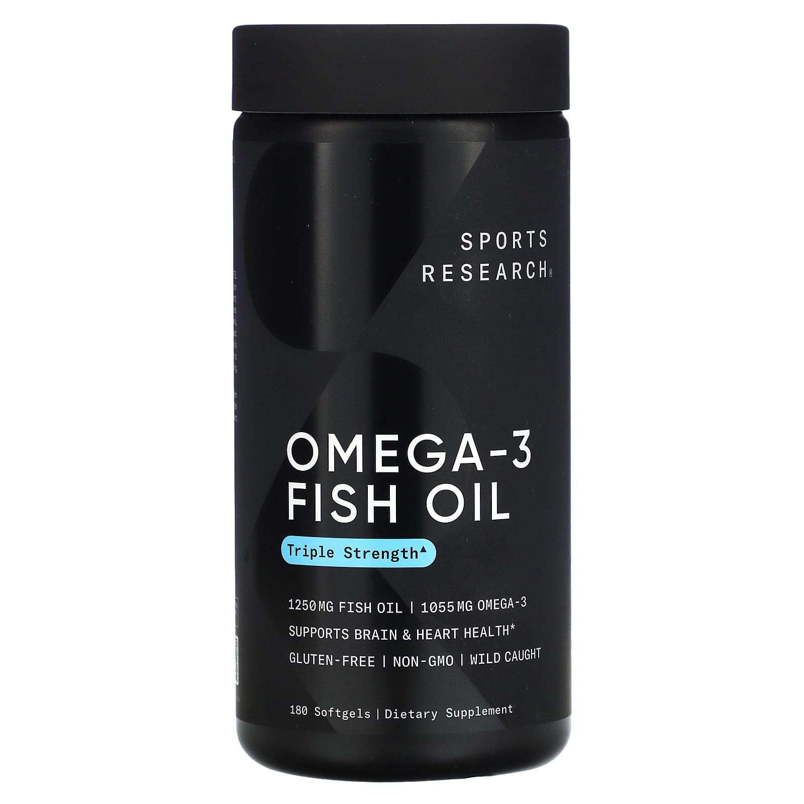 Sports Research, Omega-3 Fish Oil, Triple Strength, 180 Softgels - B0B9HL7X6N