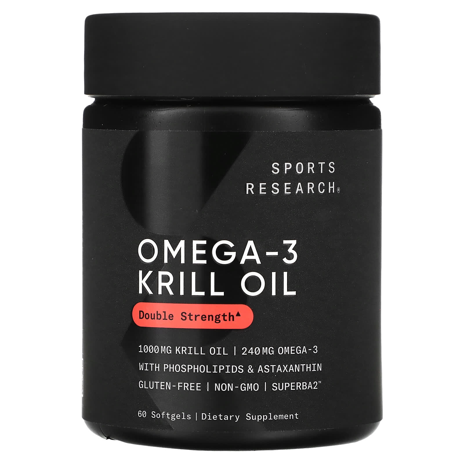 Sports Research, Omega-3 Krill Oil, Double Strength, 1,000 mg, 60 Softgels - B00IP1E3O0