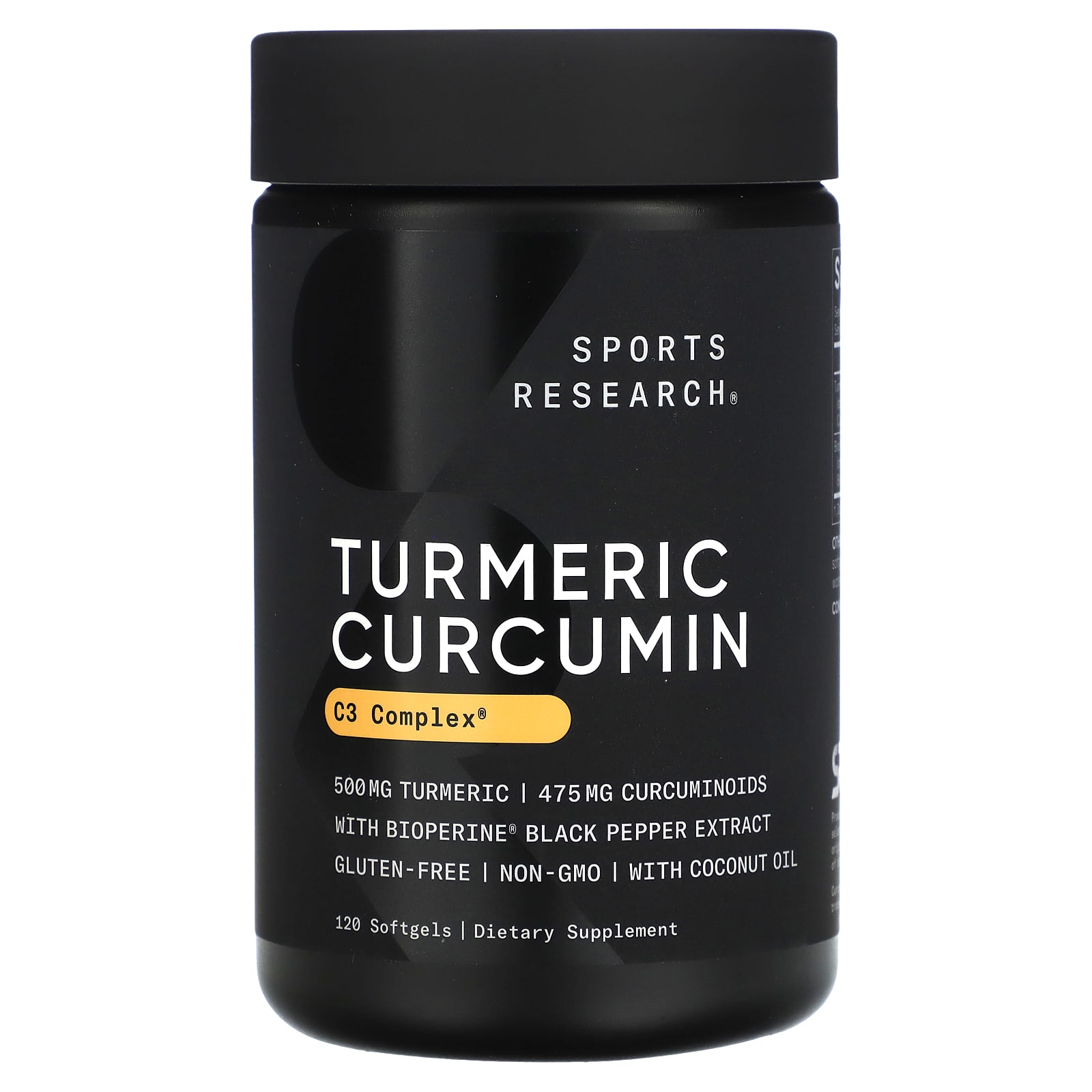 Sports Research, Turmeric Curcumin, 500 mg, 120 Softgels - B00A39MPNI