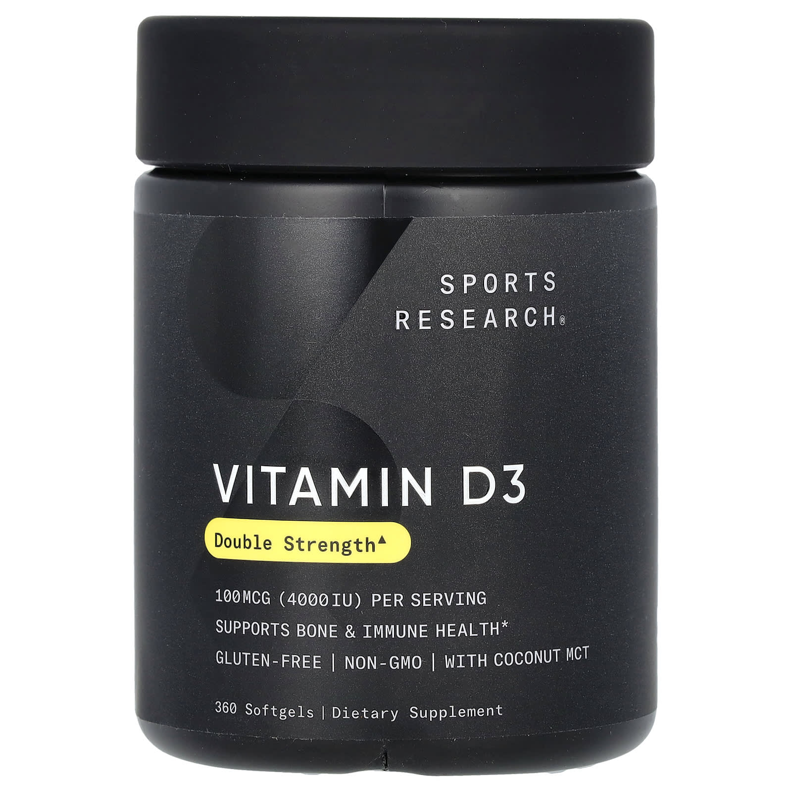 Sports Research, Vitamin D3, Double Strength, 100 mcg (4,000 IU), 360 Softgels - B0CTVP683Q