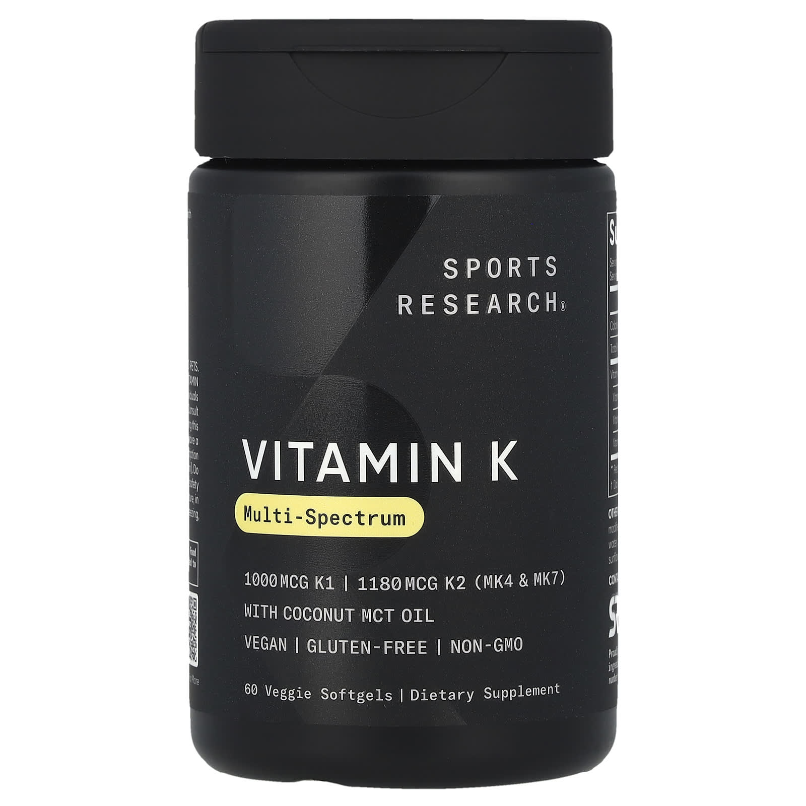 Sports Research, Vitamin K, 60 Veggie Capsules - B0CZS5SR41