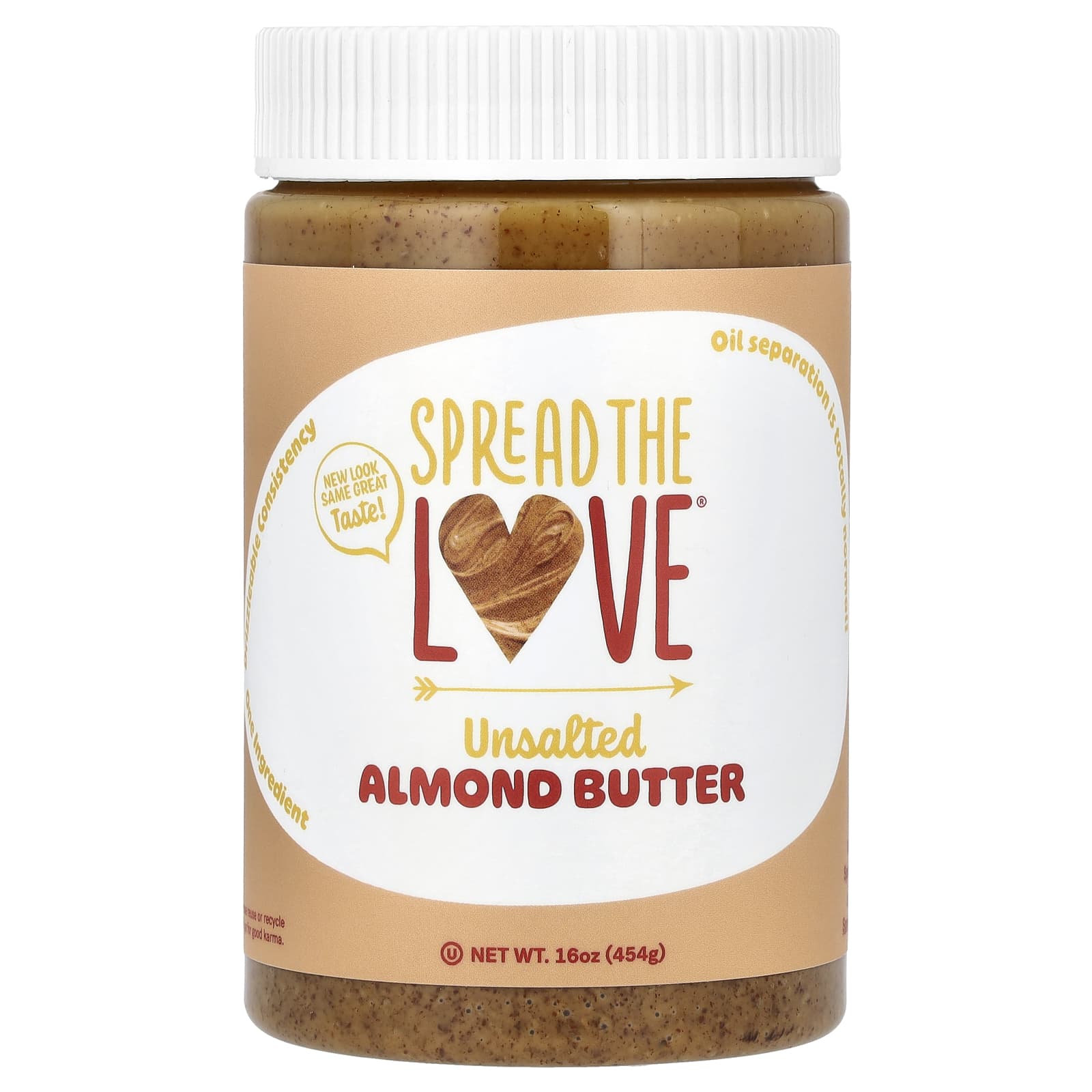 Spread The Love, Almond Butter, Unsalted, 16 oz ( 454 g) - B06ZZMW3YL