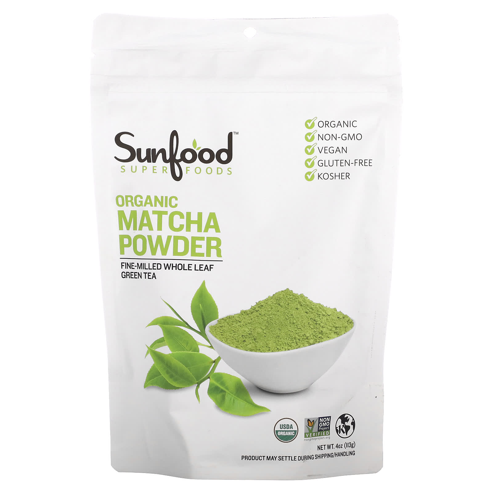 Sunfood, Superfoods, Organic Matcha Powder, 4 oz (113 g) - B0725B9CXM