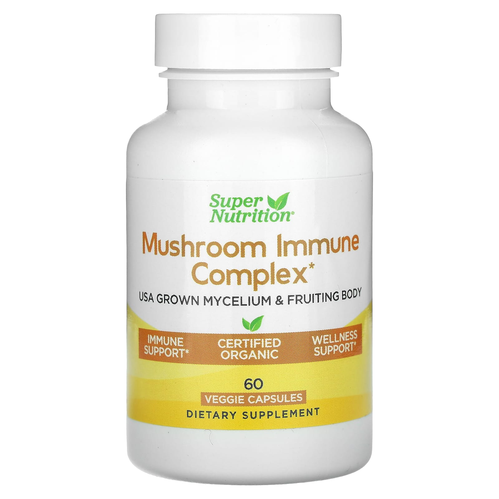 Super Nutrition, Mushroom Immune Complex, 60 Veggie Capsules - B0CS26R6HF