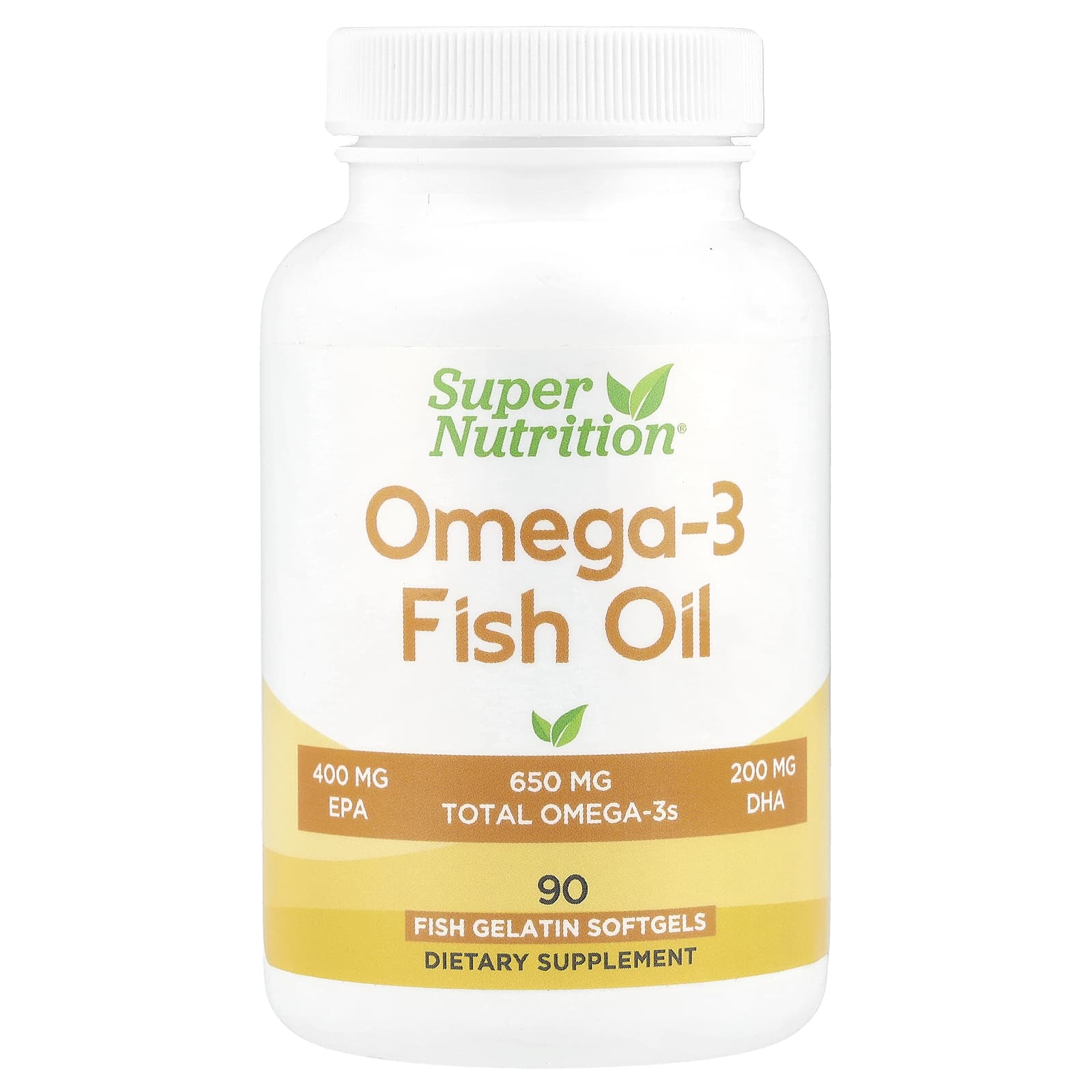 Super Nutrition, Omega-3 Fish Oil, Vivomega Triglyceride, 1,000 mg, 90 Fish Softgels - B0CL5H54RB