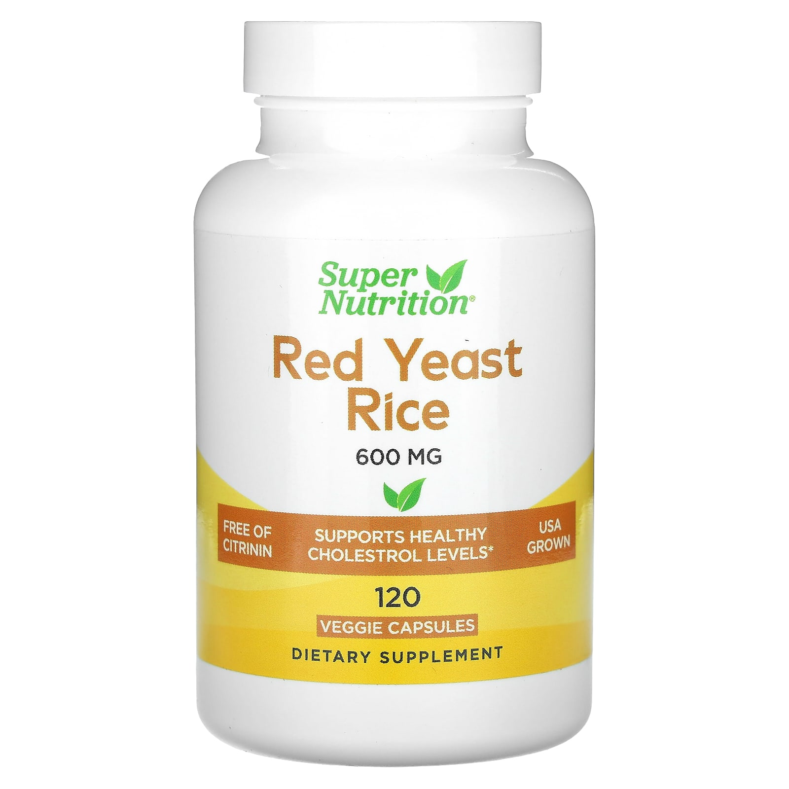 Super Nutrition, Red Yeast Rice, 600 mg, 120 Veggie Capsules - B0CS1XTL15