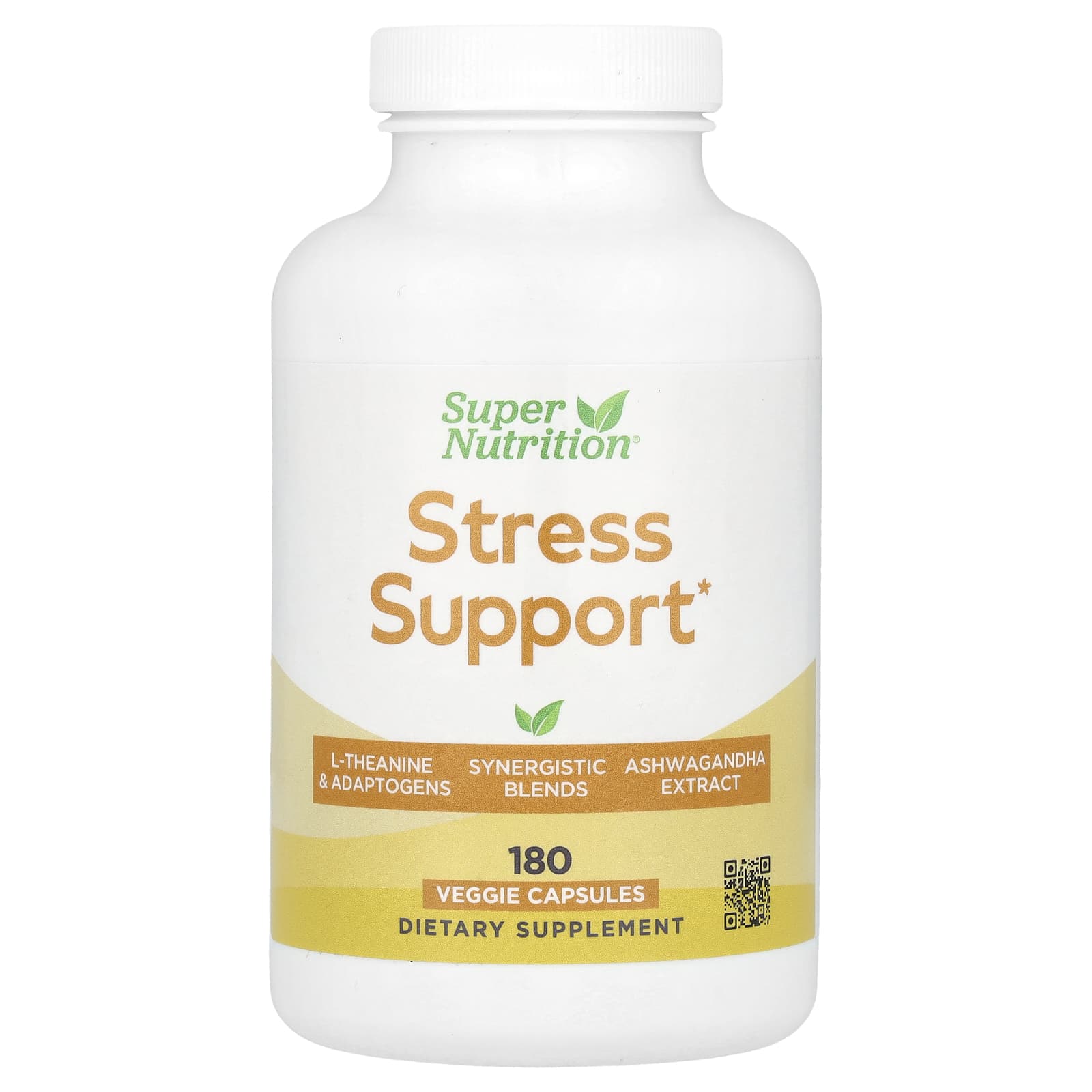 Super Nutrition, Stress Support, 180 Veggie Capsules - B0DKG7J2LD