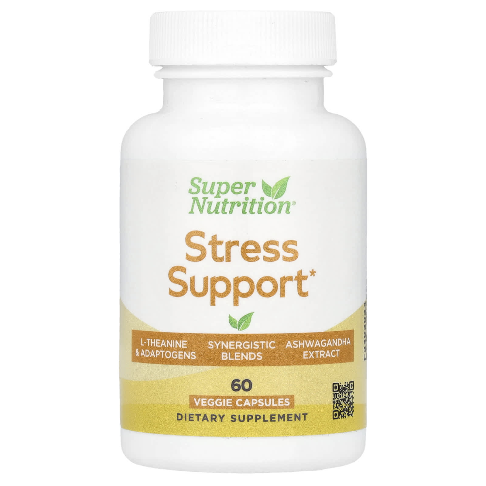 Super Nutrition, Stress Support, 60 Veggie Capsules - B0DKGM19WK