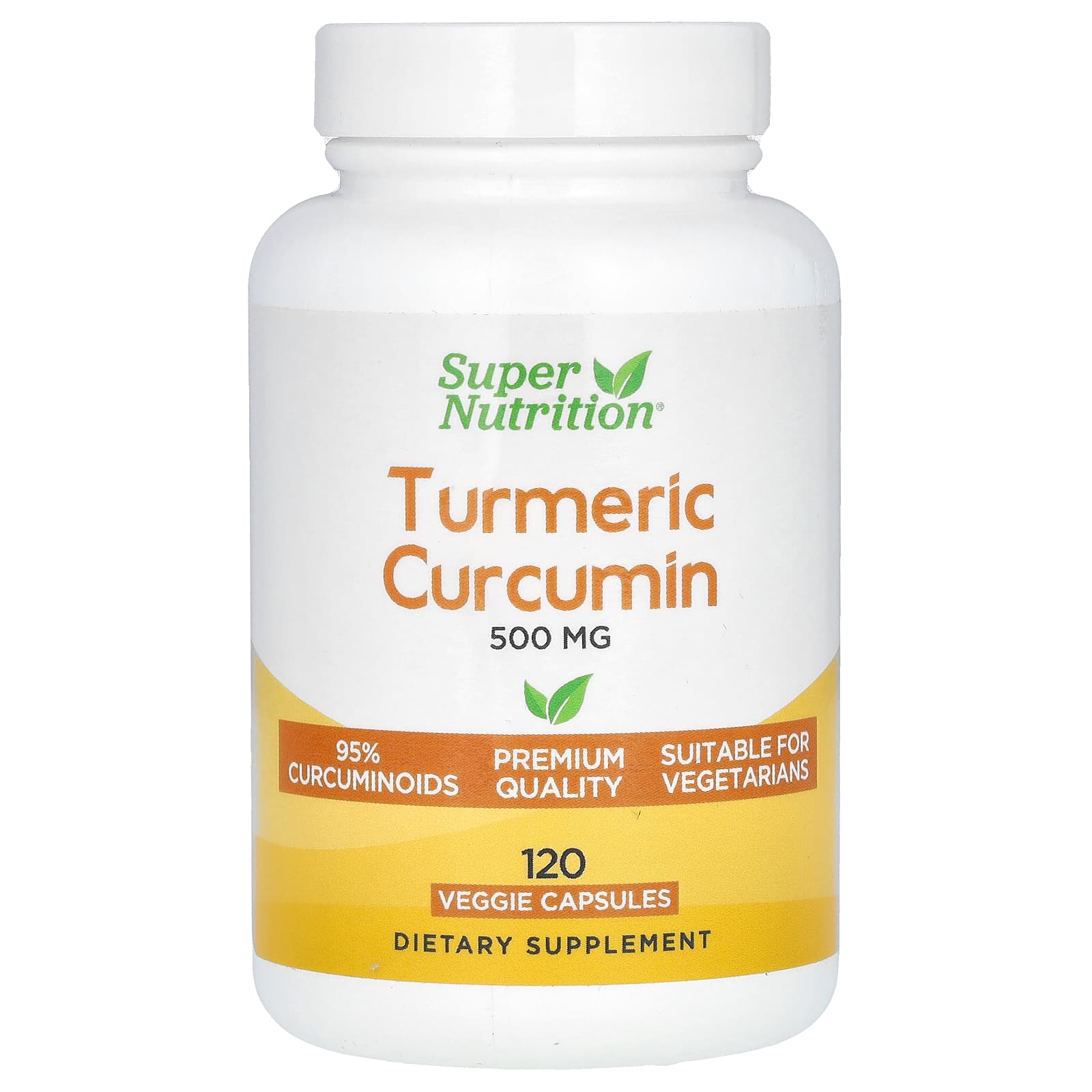 Super Nutrition, Turmeric Curcumin, 500 mg, 120 Veggie Capsules - B0CSZCQCCL