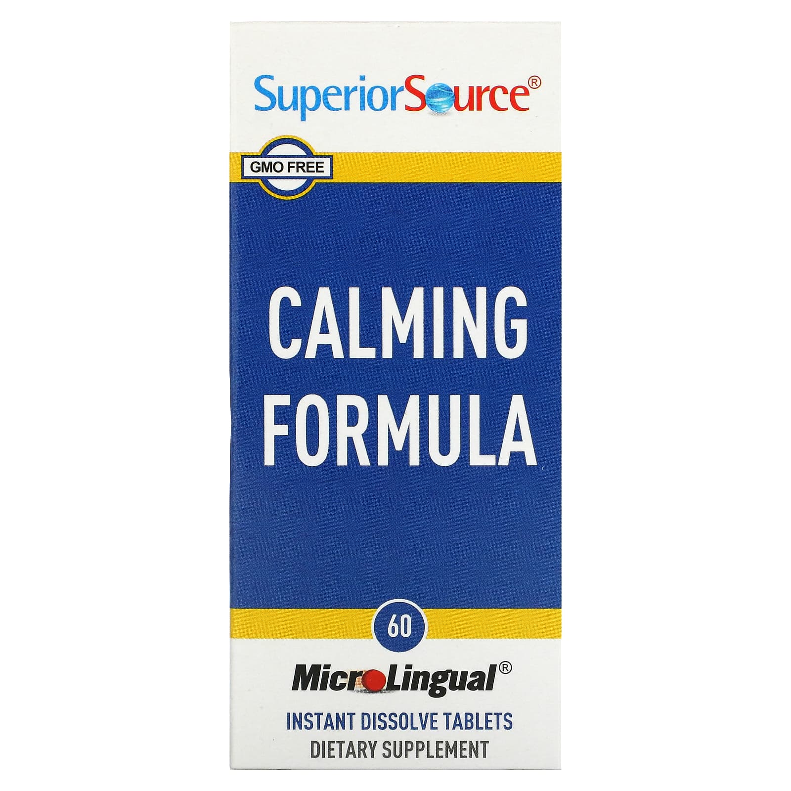 Superior Source, Calming Formula, 60 MicroLingual Instant Dissolve Tablets - B084WMX22T