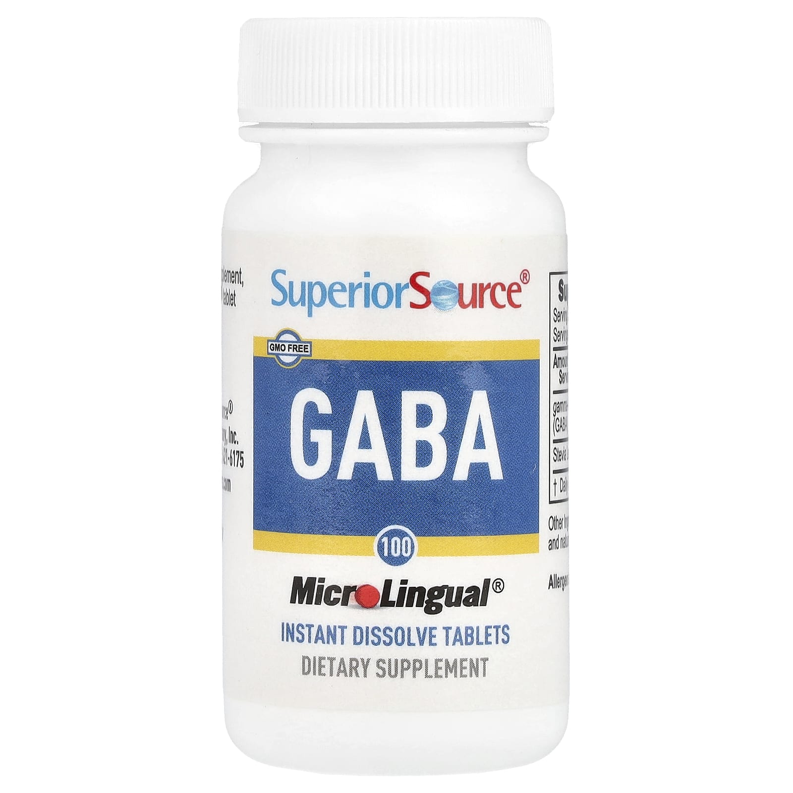 Superior Source, GABA, 100 mg, 100 MicroLingual® Instant Dissolve Tablets - B0049FL0O2