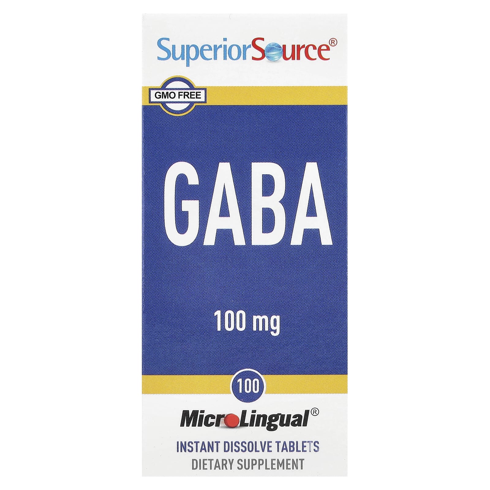 Superior Source, GABA, 100 mg, 100 MicroLingual® Instant Dissolve Tablets - B0049FL0O2