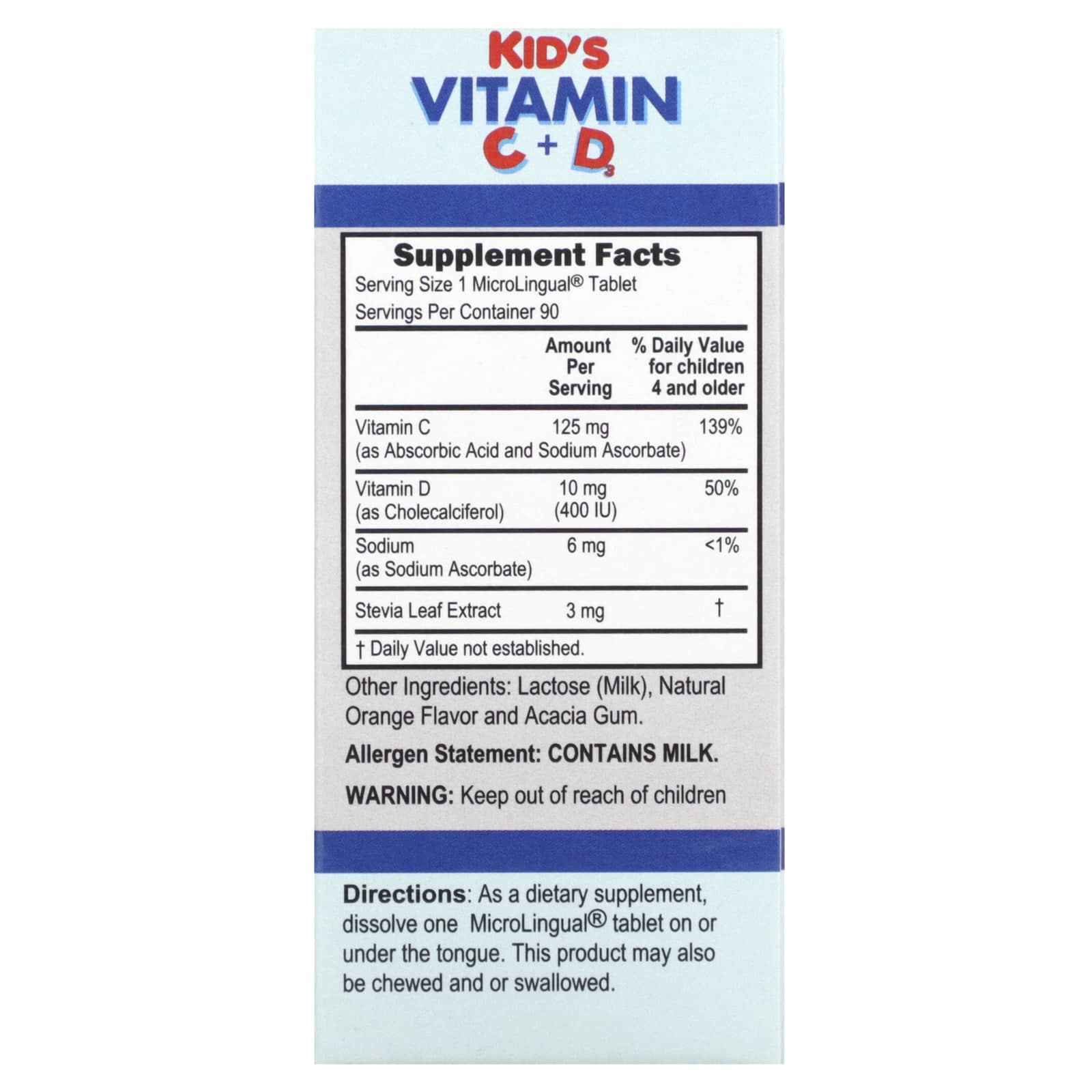 Superior Source, Kid's Vitamin C + D Clean Melts, 90 Instant Dissolve Melts - B0BM8WXS5G