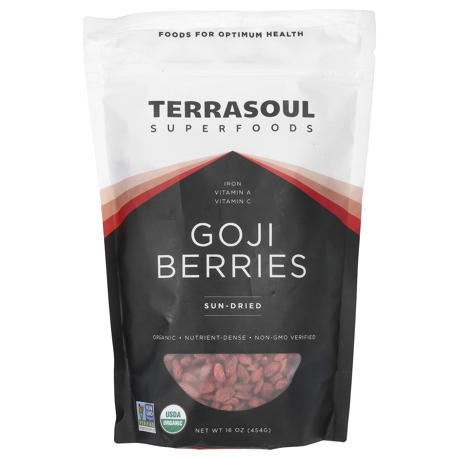 Terrasoul Superfoods, Goji Berries, Sun-Dried, 16 oz (454 g) - 