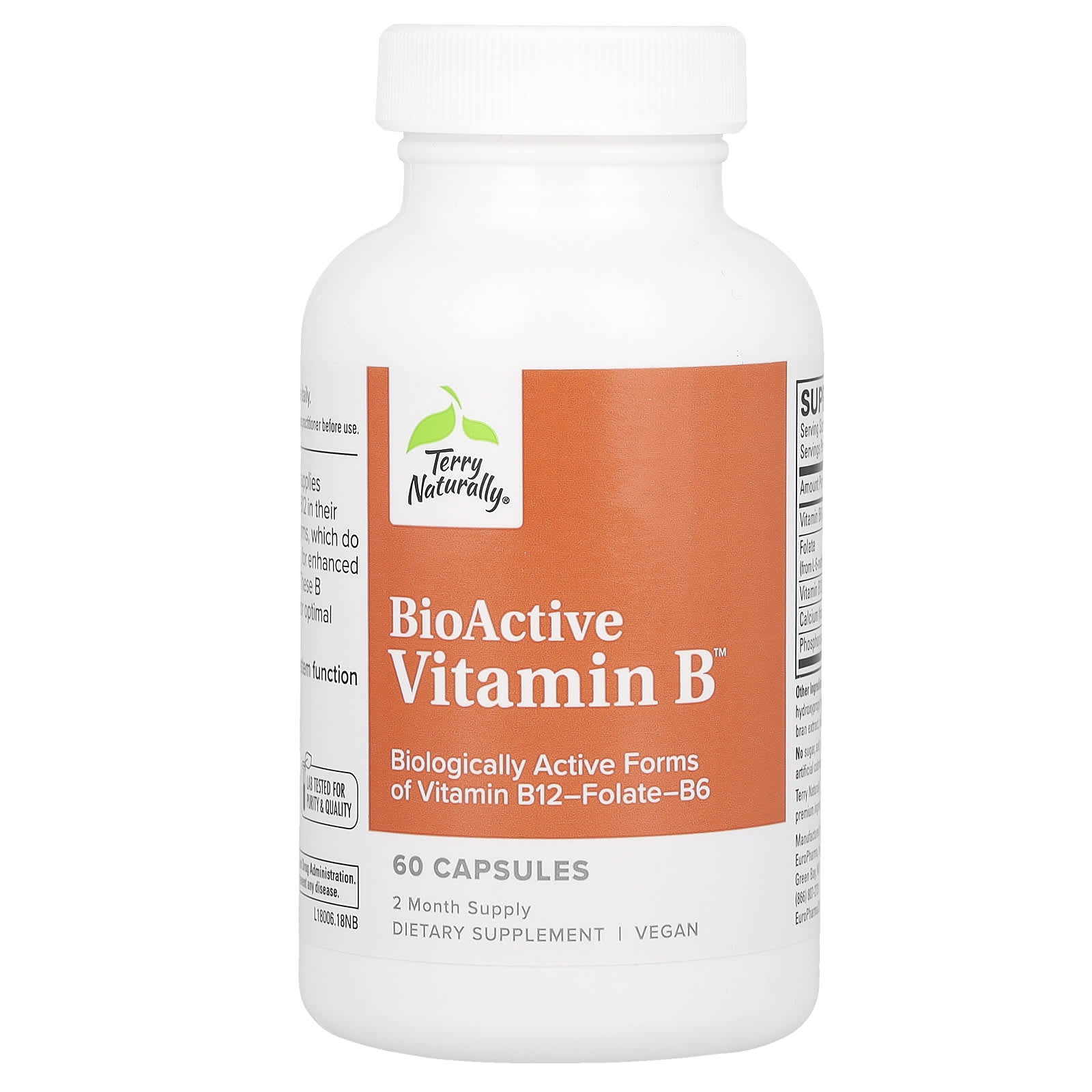 Terry Naturally, BioActive Vitamin B, 60 Capsules - B006GDYIIA