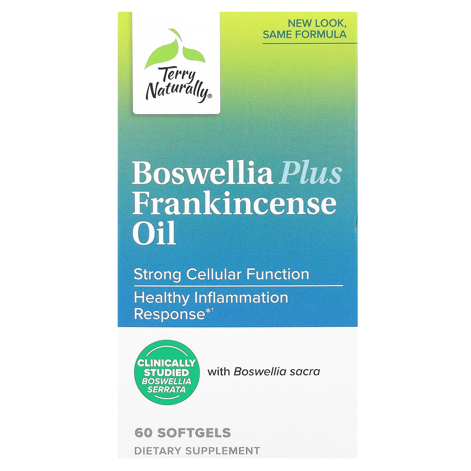 Terry Naturally, Boswellia Plus Frankincense Oil, 60 Softgels - B01LW2E5PZ