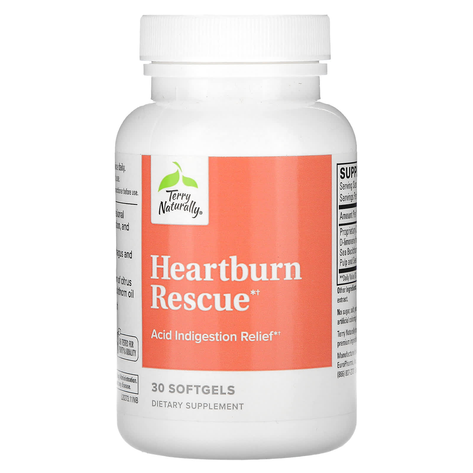 Terry Naturally, Heartburn Rescue, 30 Softgels - B004799KDI