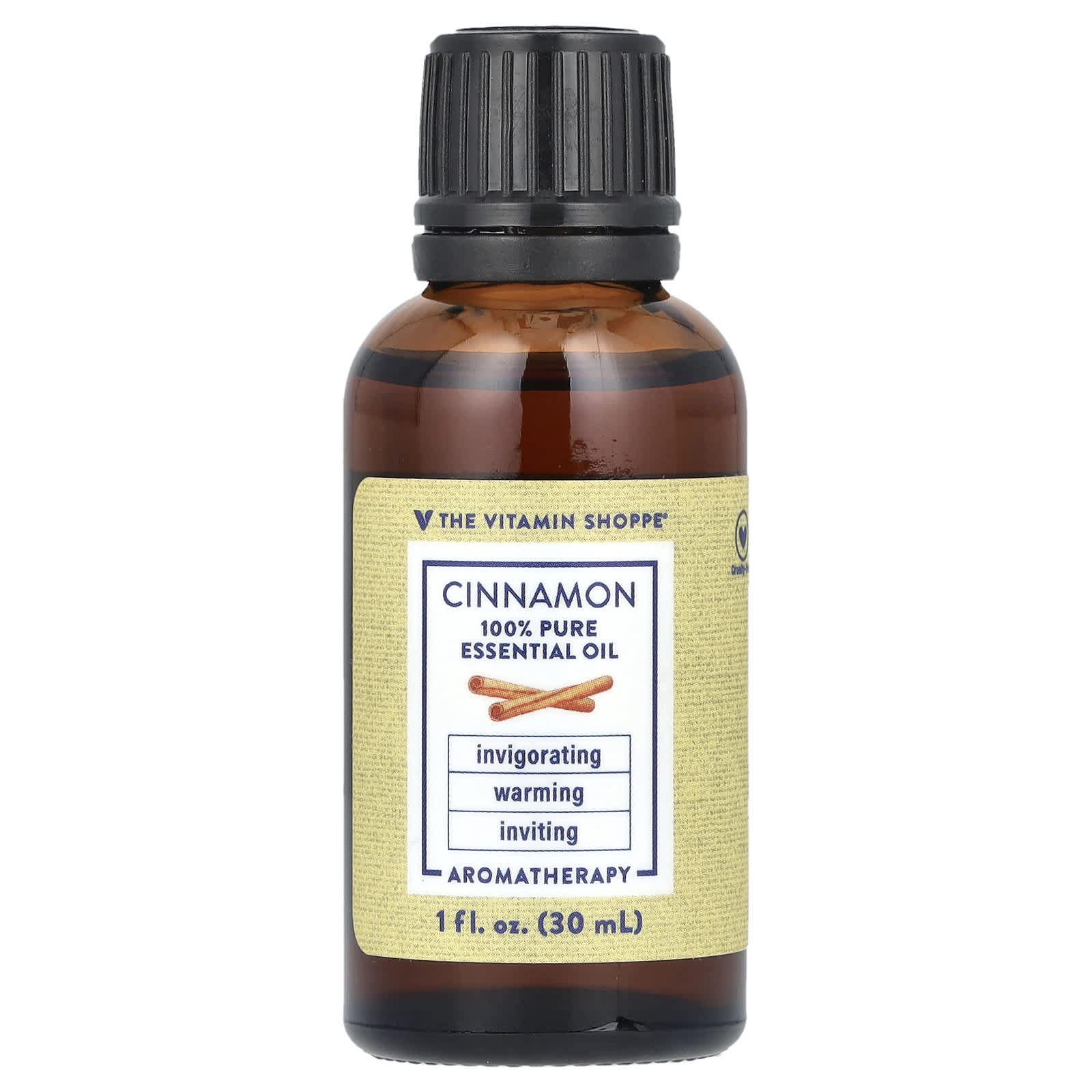 The Vitamin Shoppe, 100% Pure Essential Oil, Cinnamon, 1 fl oz (30 ml) - B07ZH5P5KX
