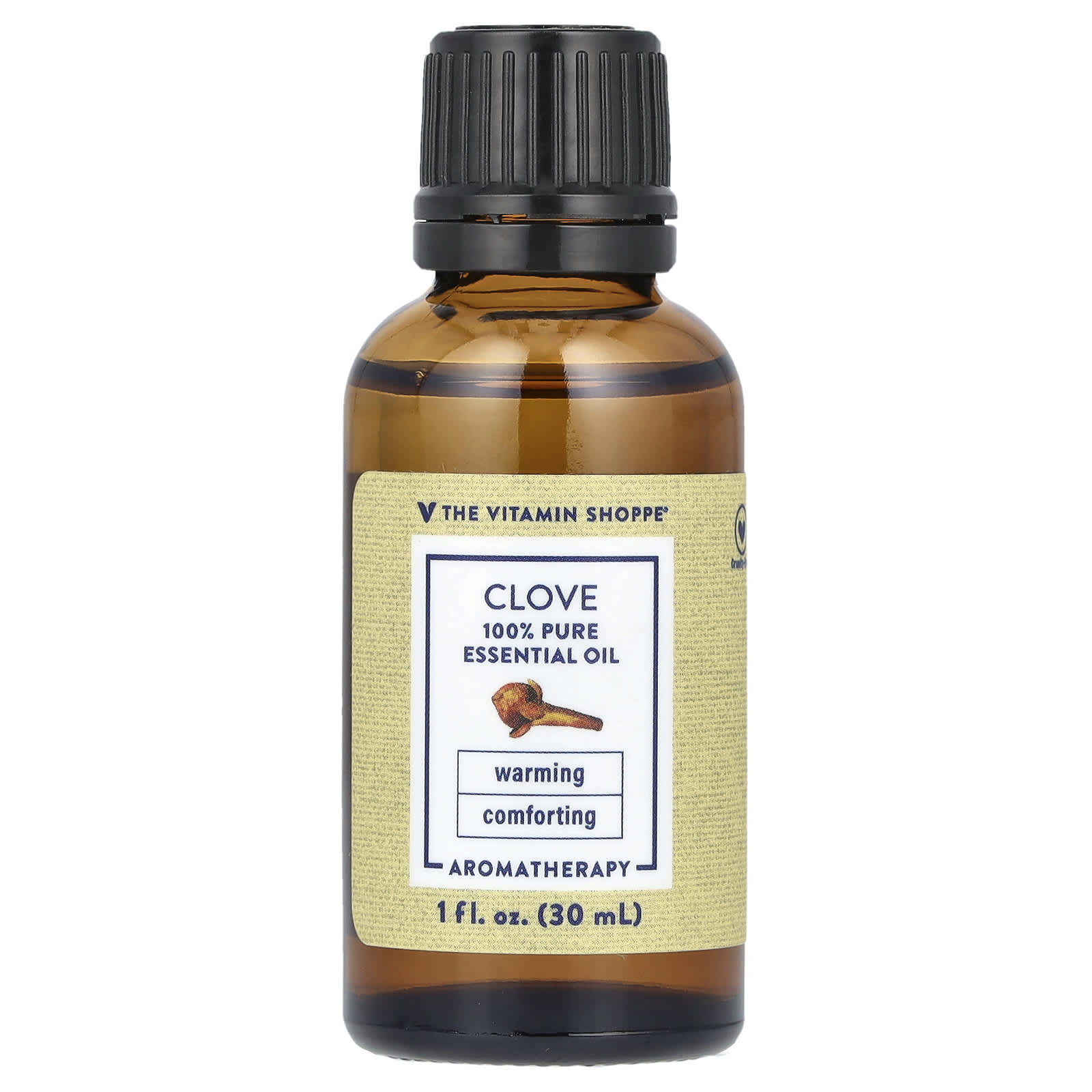 The Vitamin Shoppe, 100% Pure Essential Oil, Clove, 1 fl oz (30 ml) - B07ZZFP5LN