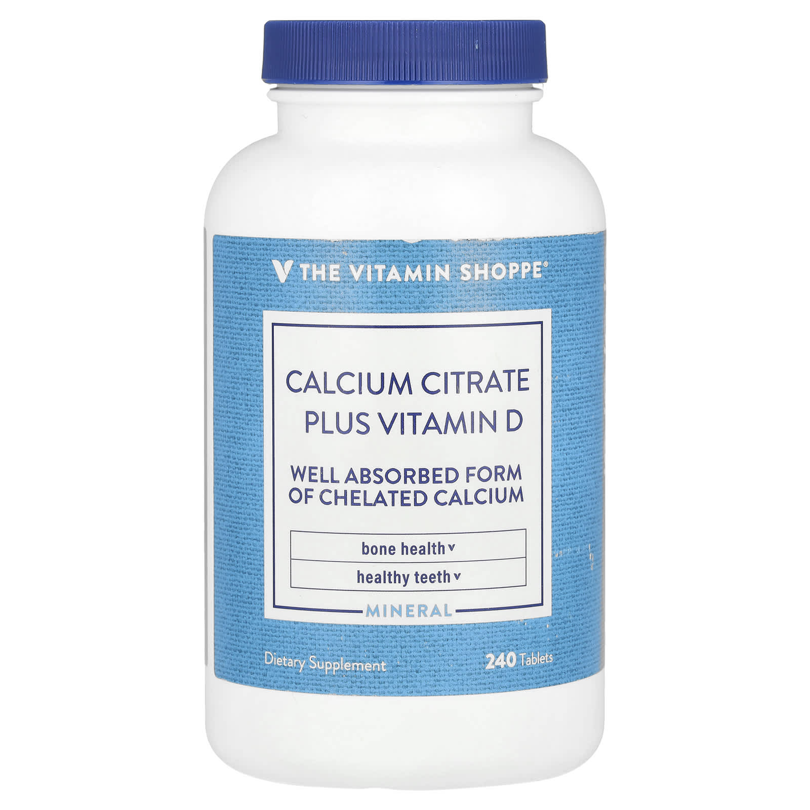 The Vitamin Shoppe, Calcium Citrate Plus Vitamin D, 240 Tablets - B018ZZTJ8K