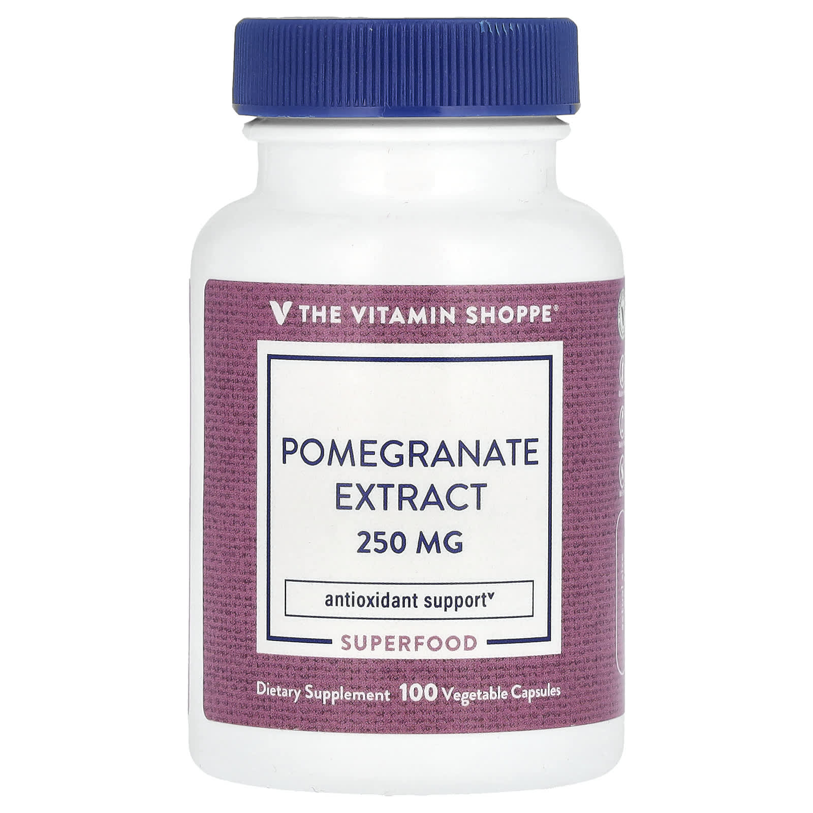 The Vitamin Shoppe, Pomegranate Extract, 250 mg, 100 Vegetable Capsules - B0BX1LNCPD