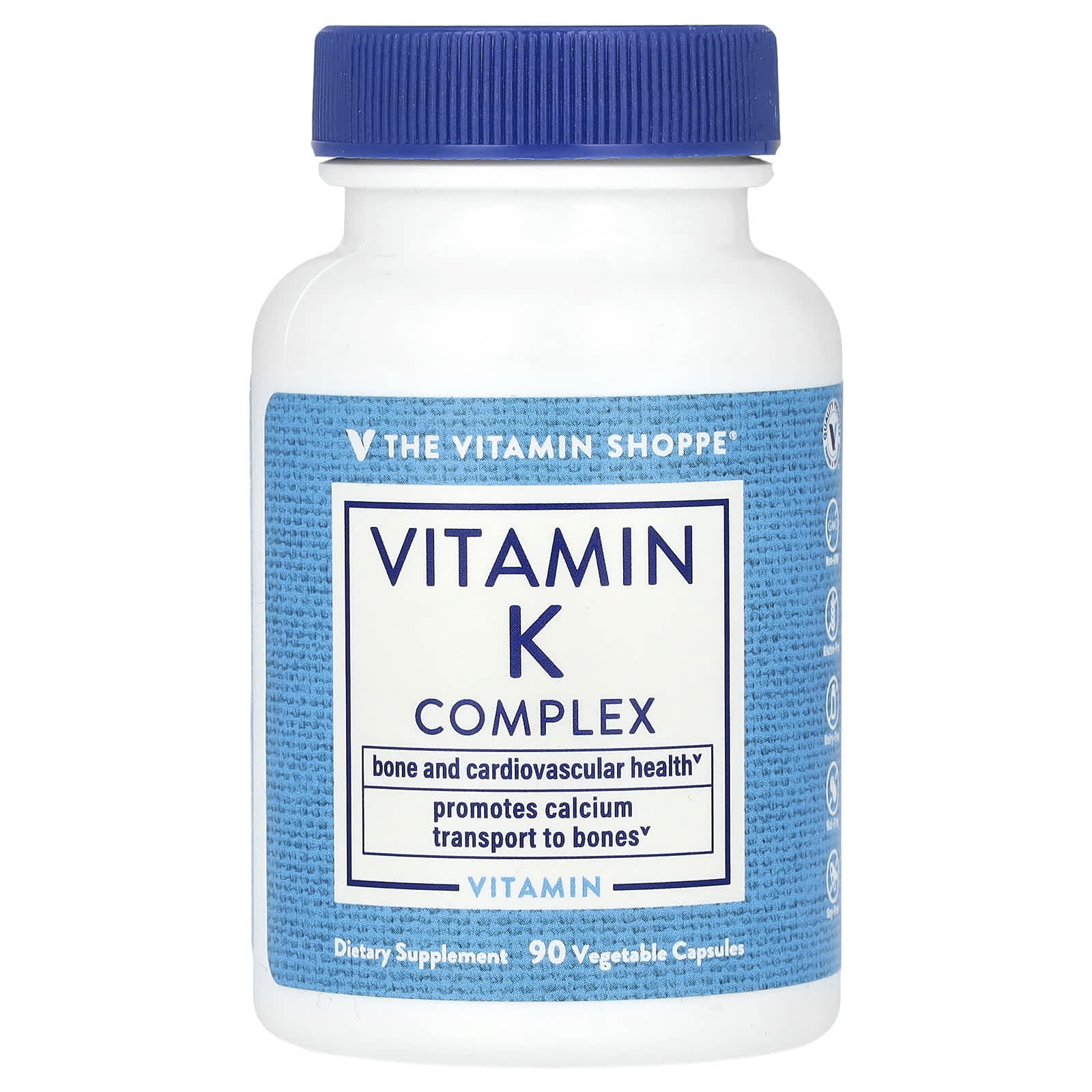 The Vitamin Shoppe, Vitamin K Complex, 90 Vegetable Capsules - B0BBR9SLSC