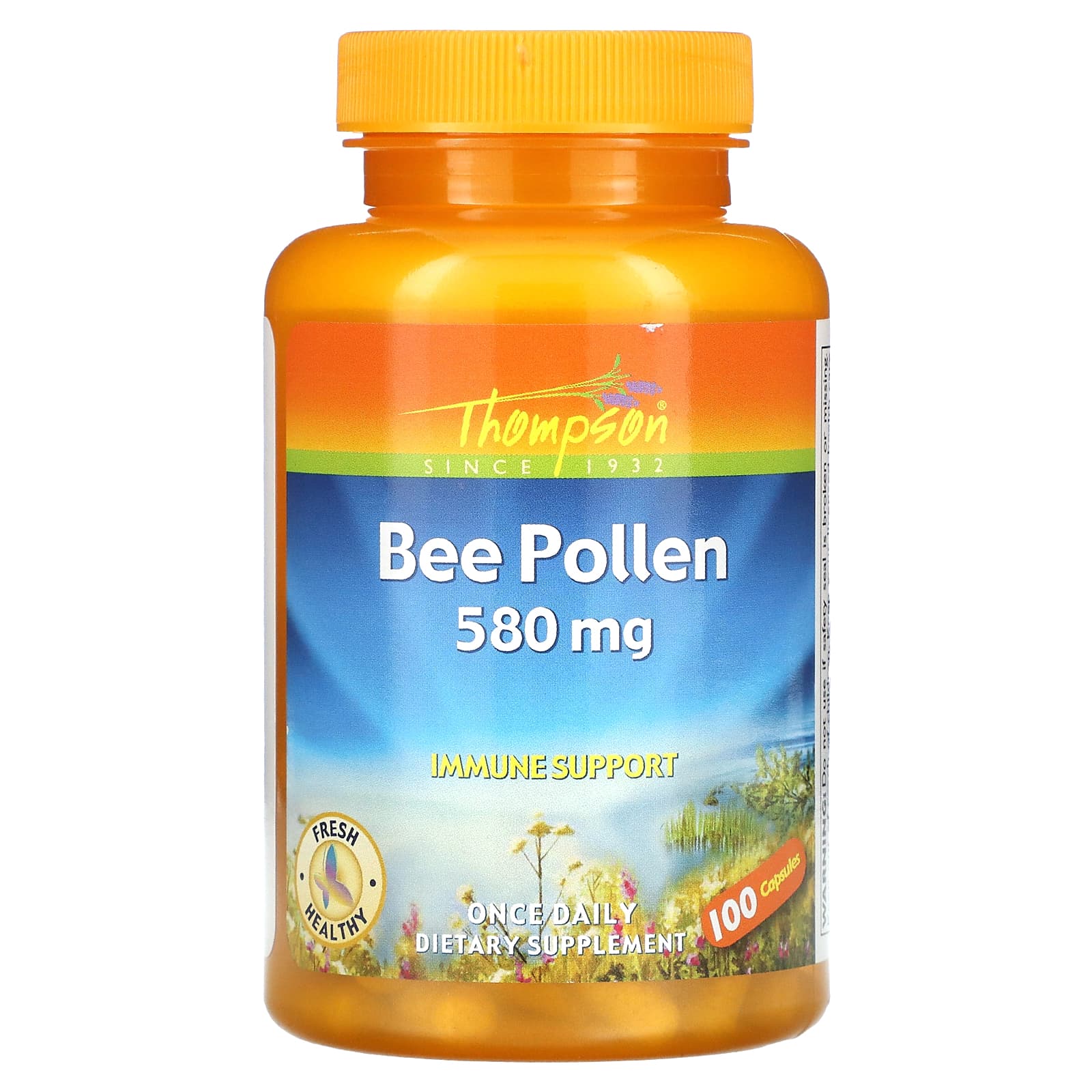 Thompson, Bee Pollen, 580 mg, 100 Capsules - B000OO725I