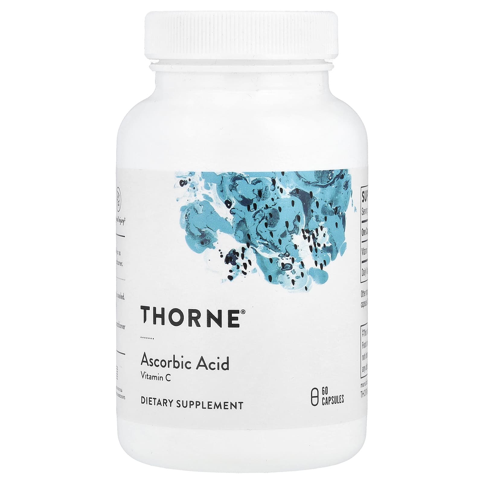 Thorne, Ascorbic Acid, Vitamin C, 60 Capsules - B09FYHTSNW