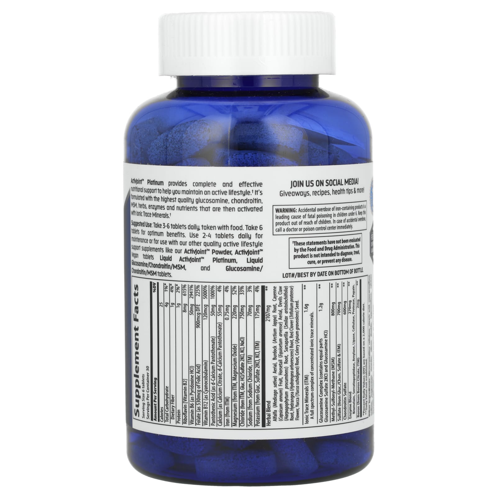 Trace, Concentrace, ActivJoint Platinum, 180 Tablets - B000IHXAI4