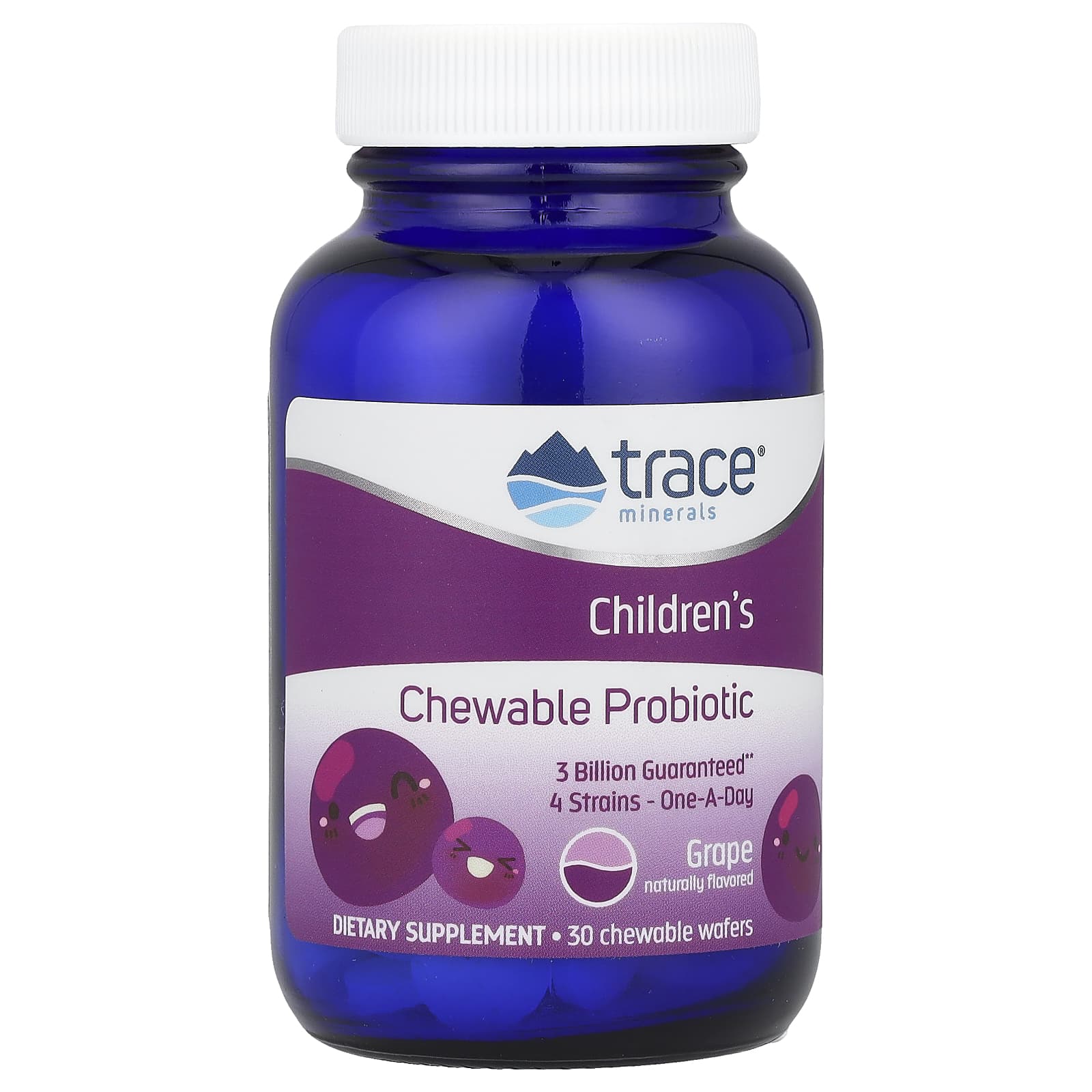 Trace Minerals ®, Children's Chewable Probiotic, Concord Grape, 30 Chewables Wafers - B00USCF18Q