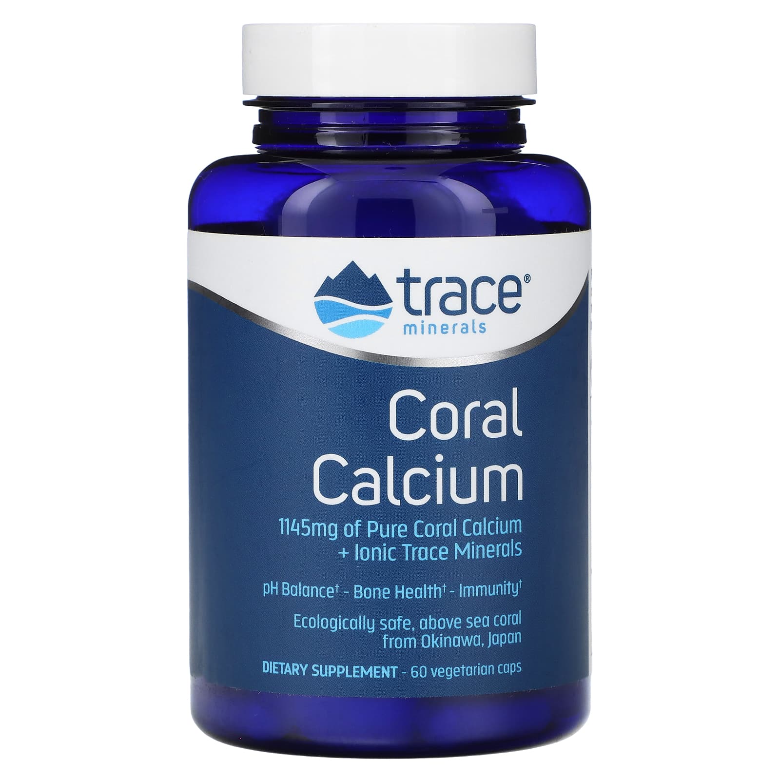 Trace Minerals ®, Coral Calcium + Iconic Trace Minerals, 60 Vegetarian Caps - B000AMUWPG