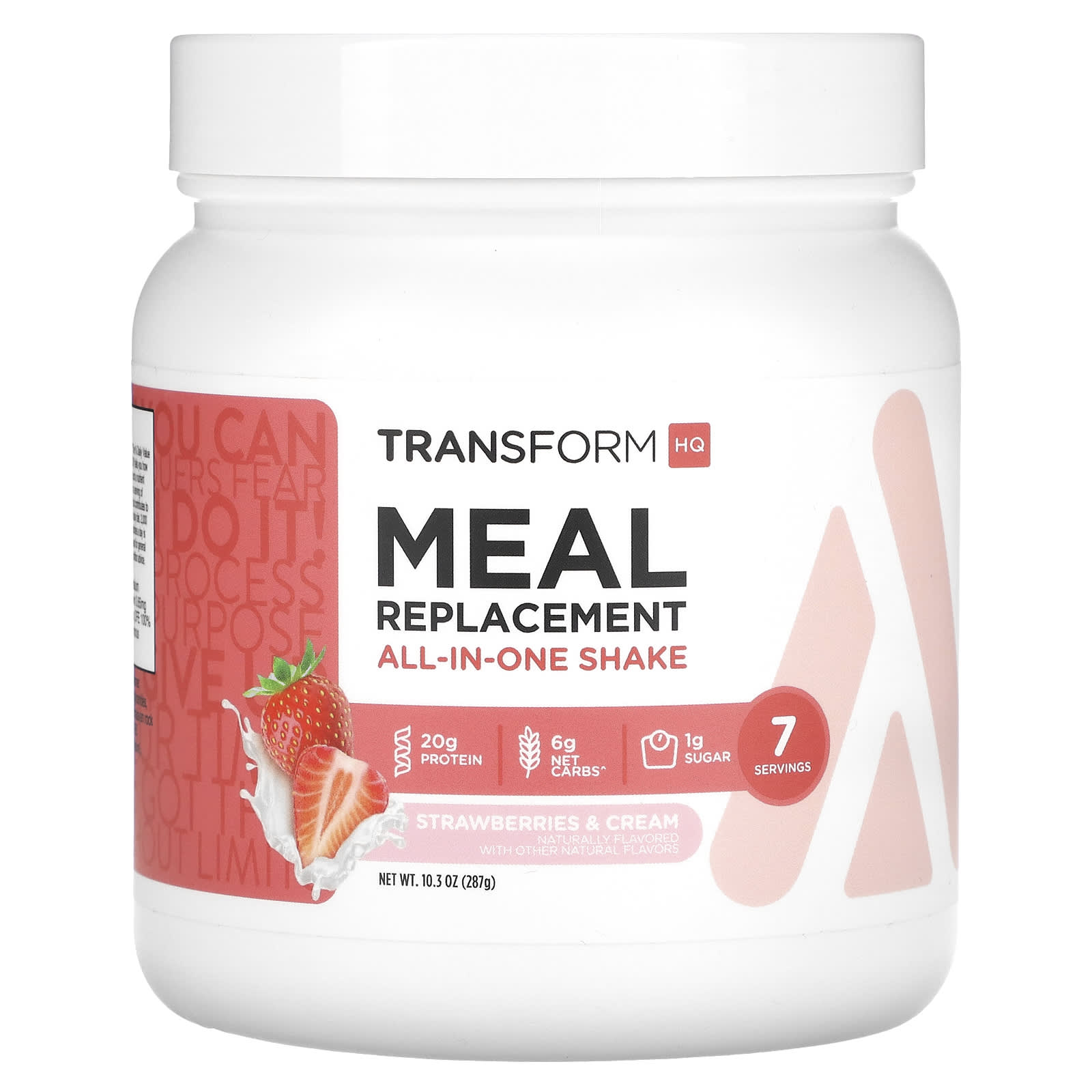 TransformHQ, Meal Replacement, All-In-One Shake, Strawberries & Cream, 10.3 oz (287 g) - B09S4JR75J