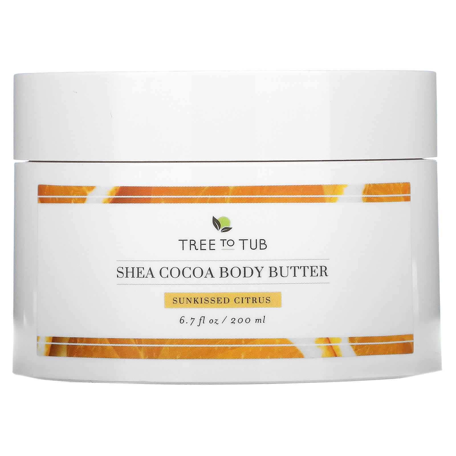 Tree To Tub, Shea Butter Moisturizing Body Butter Cream, Non-Greasy, Hydrating for Dry, Sensitive Skin, Citrus, 6.7 fl oz (200 ml) - B07SBX89FB