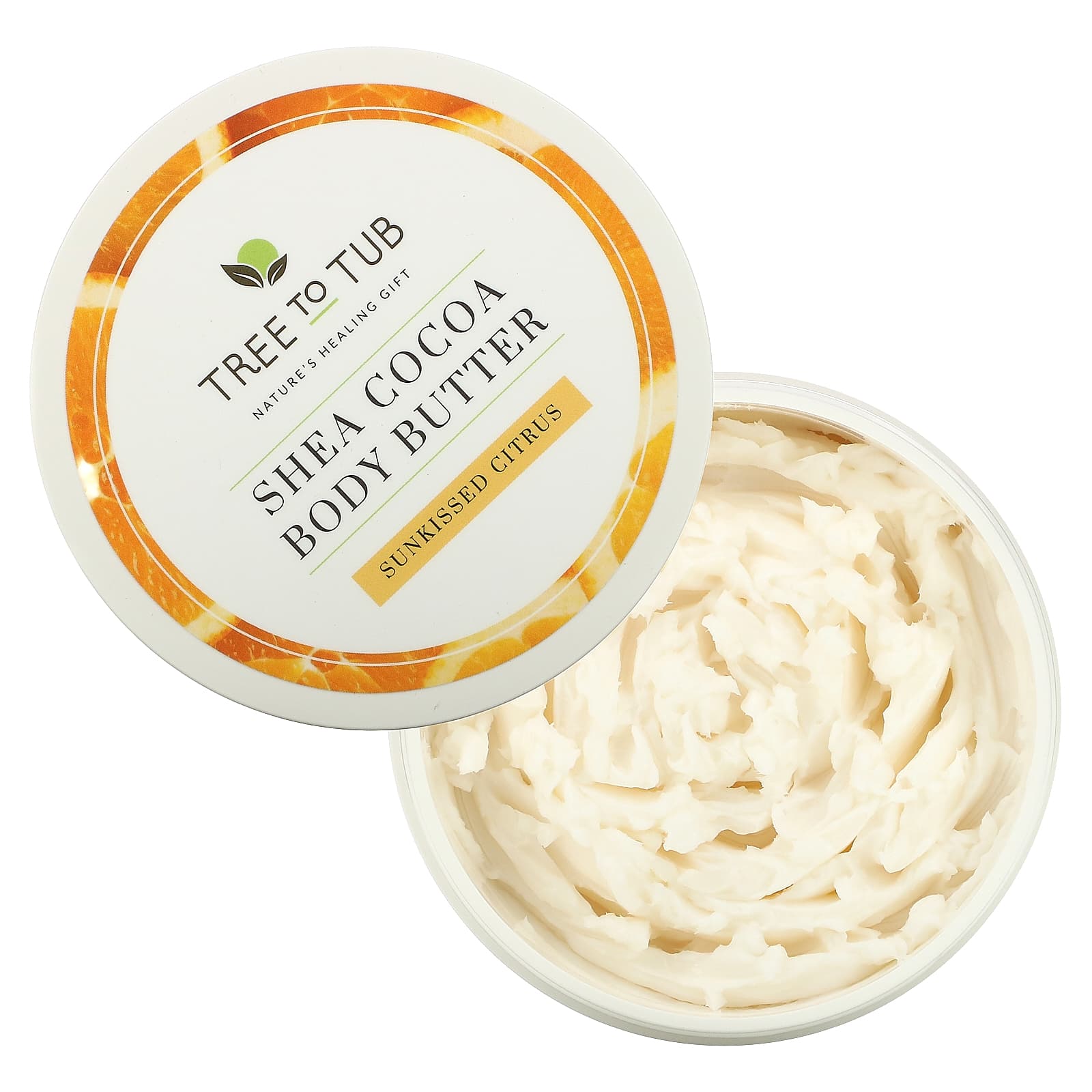 Tree To Tub, Shea Butter Moisturizing Body Butter Cream, Non-Greasy, Hydrating for Dry, Sensitive Skin, Citrus, 6.7 fl oz (200 ml) - B07SBX89FB