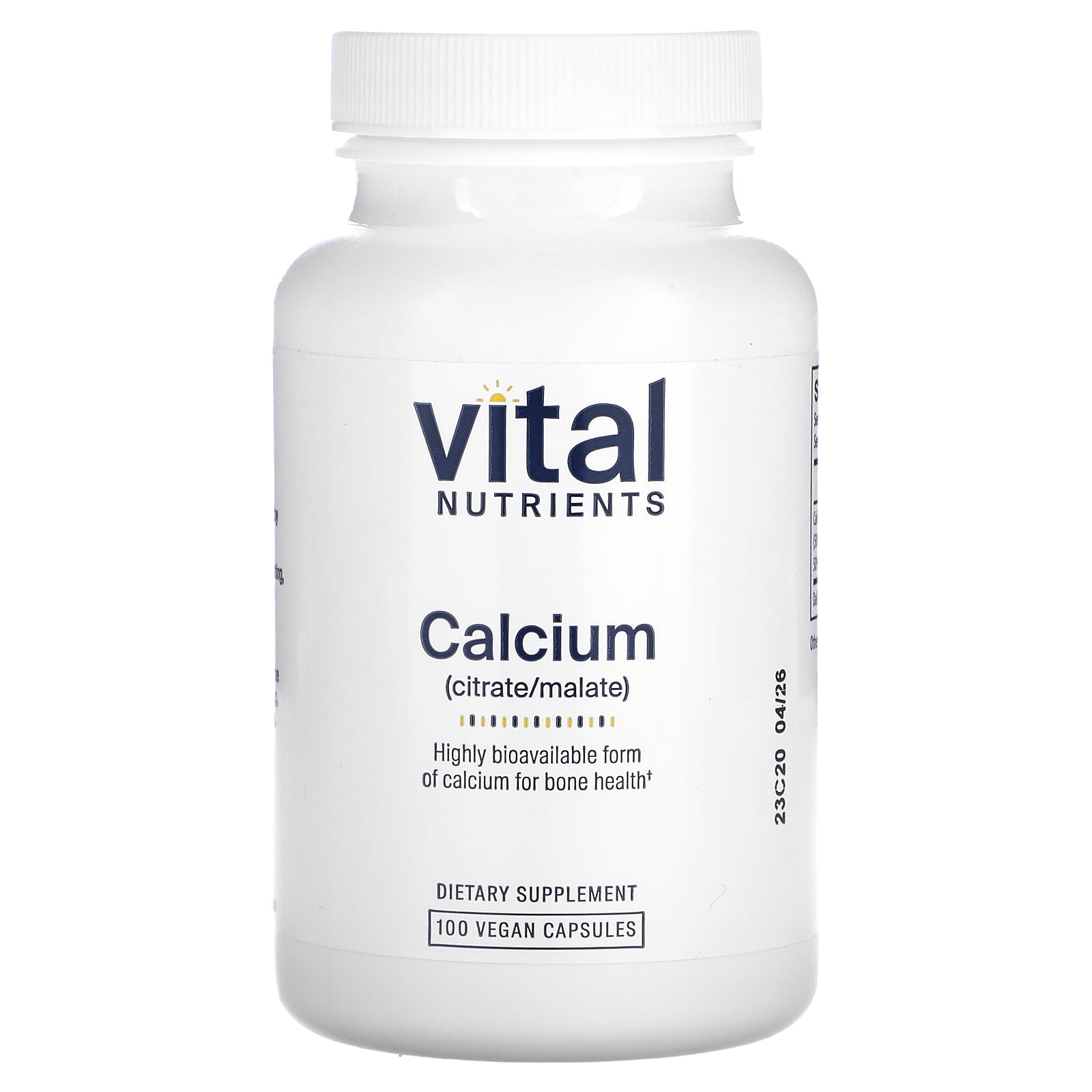 Vital Nutrients, Calcium (Citrate/Malate), 300 mg, 100 Vegan Capsules (150 mg Per Capsule) - B000Y43CFW