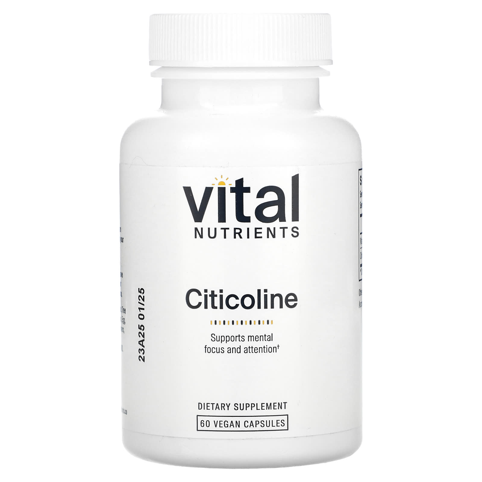 Vital Nutrients, Citicoline, 60 Vegan Capsules - B075QP5RZF