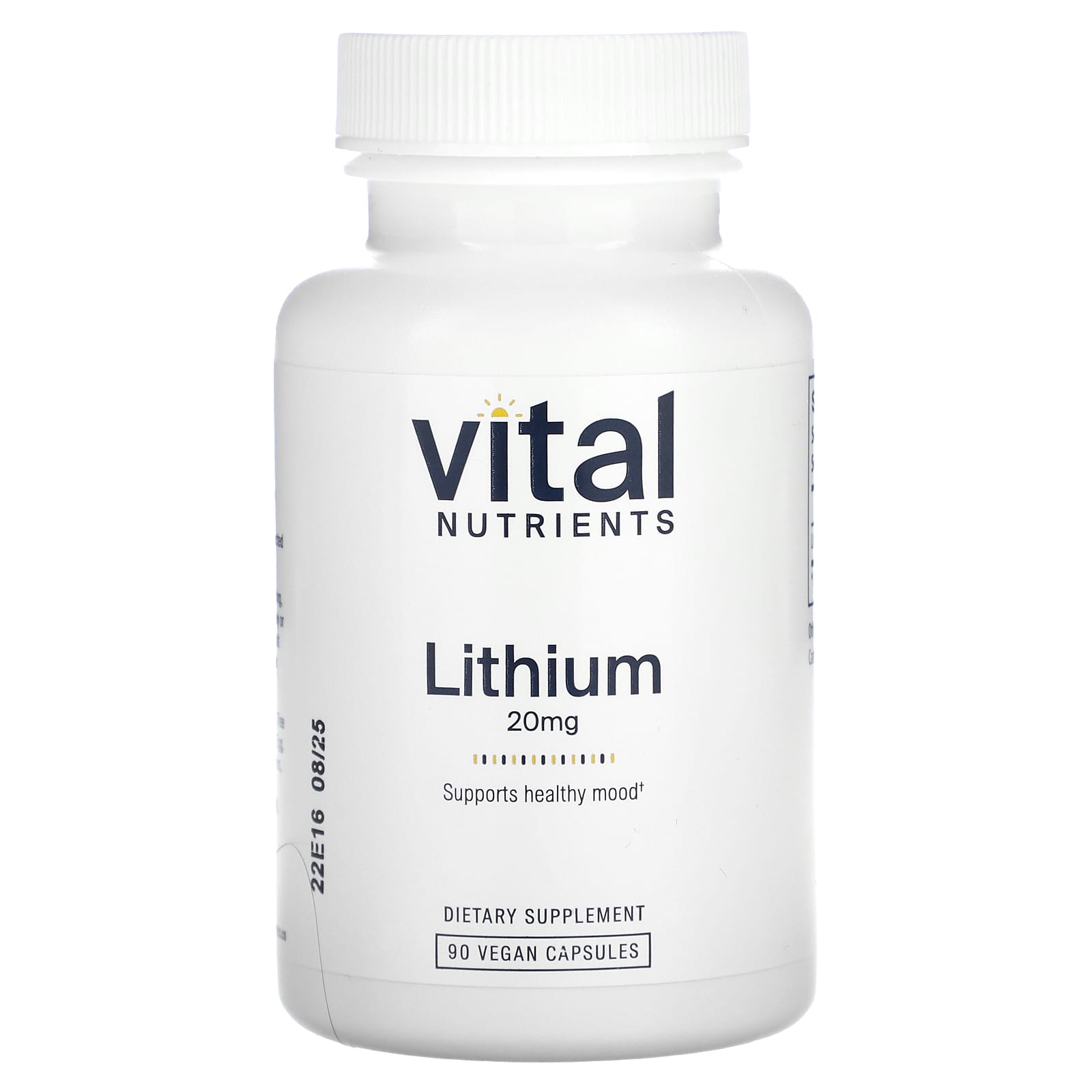 Vital Nutrients, Lithium , 20 mg , 90 Vegan Capsules - B002D3YTVI