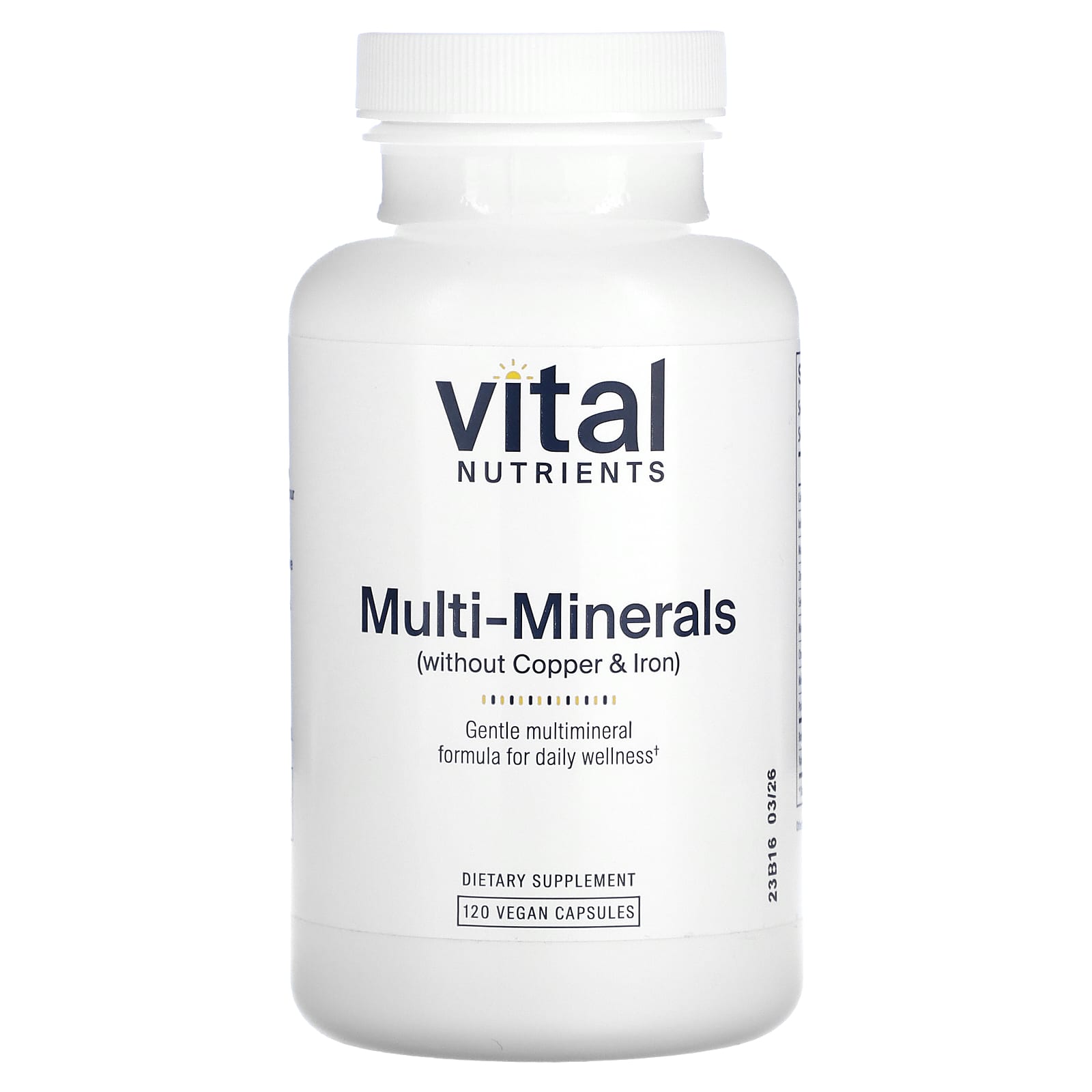 Vital Nutrients, Multi-Minerals (without Copper & Iron), 120 Vegan Capsules - B000LNQ2BM