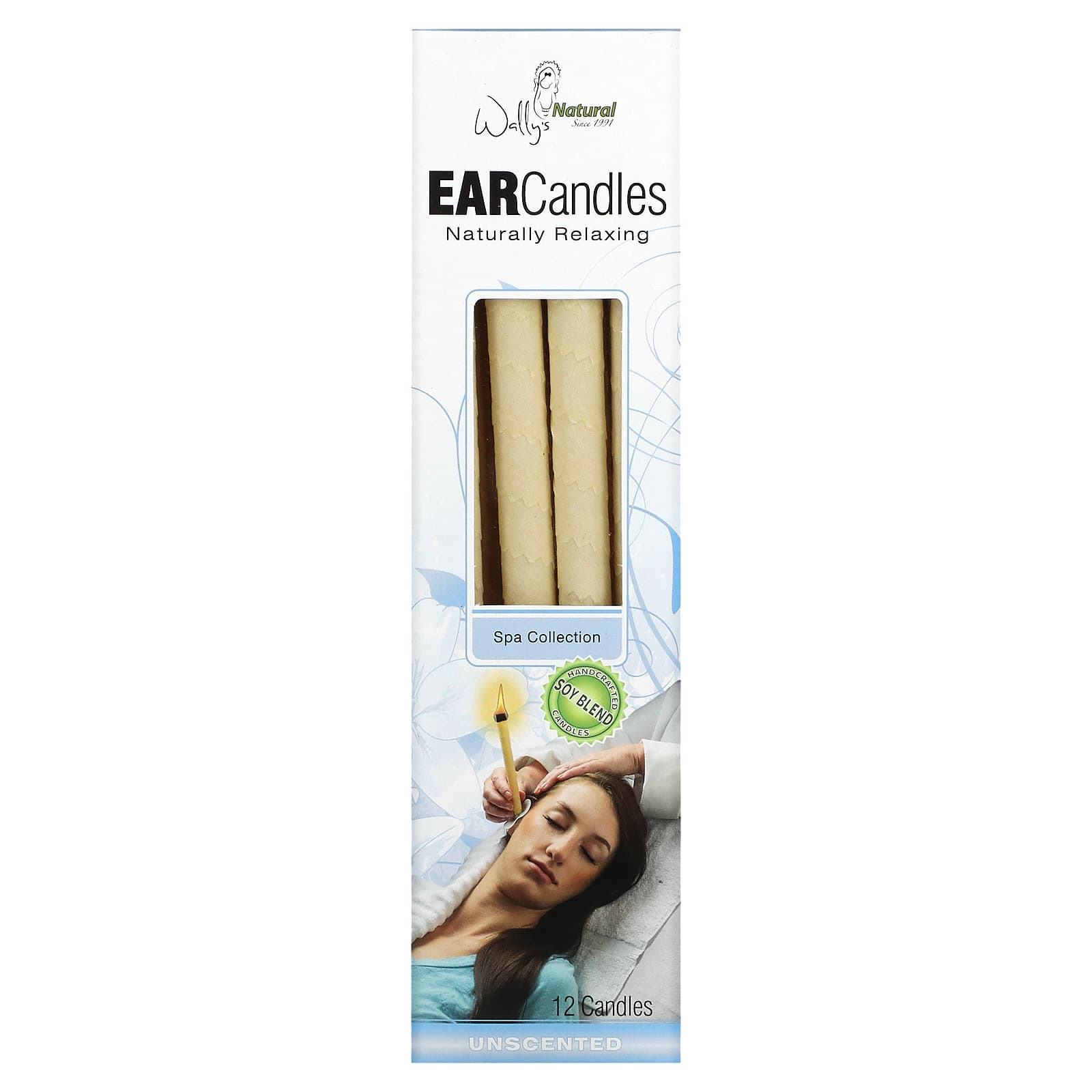 Wally's Natural, Ear Candles, Unscented, 12 Candles - 