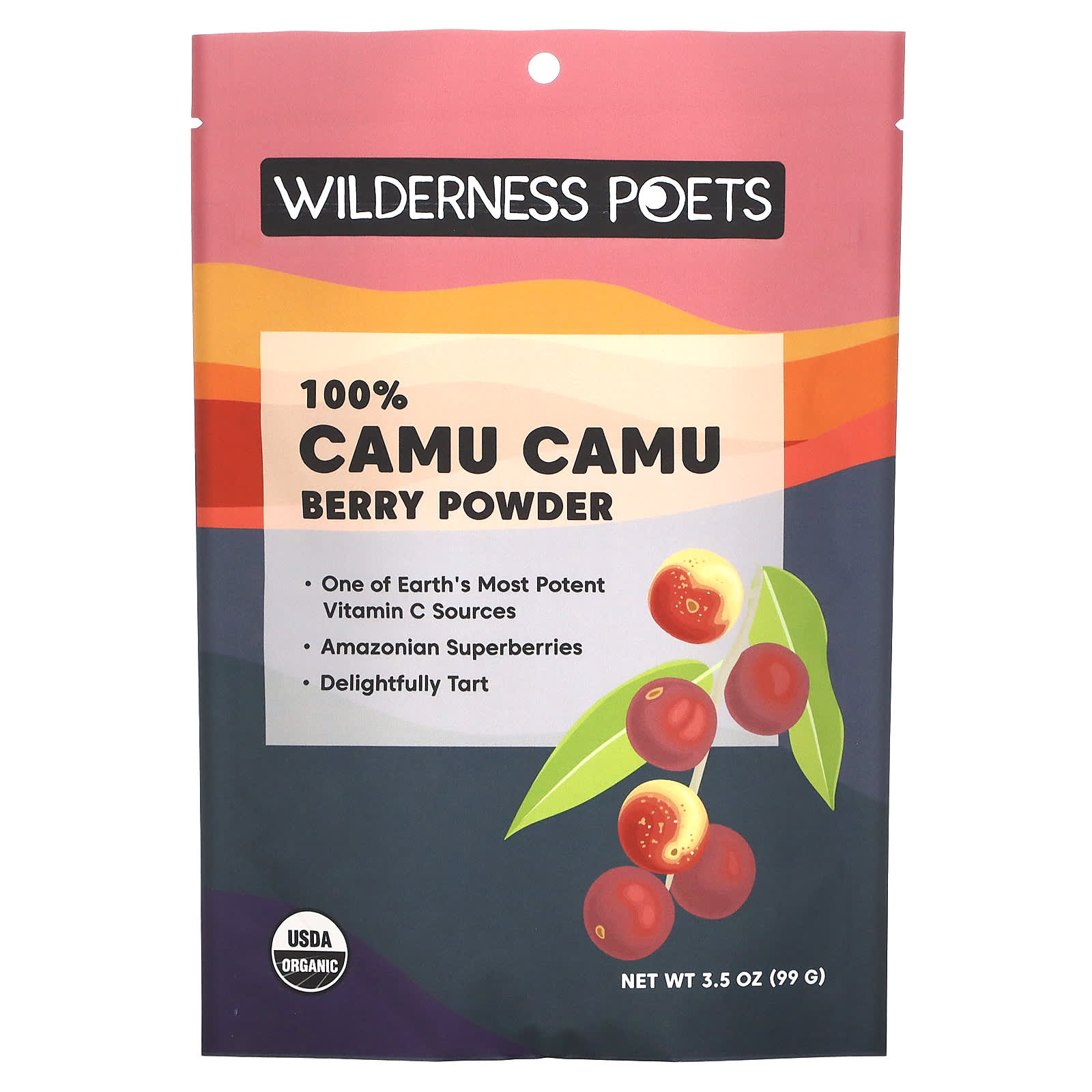 Wilderness Poets, Organic Camu Camu Berry Powder, 3.5 oz (99 g) - 