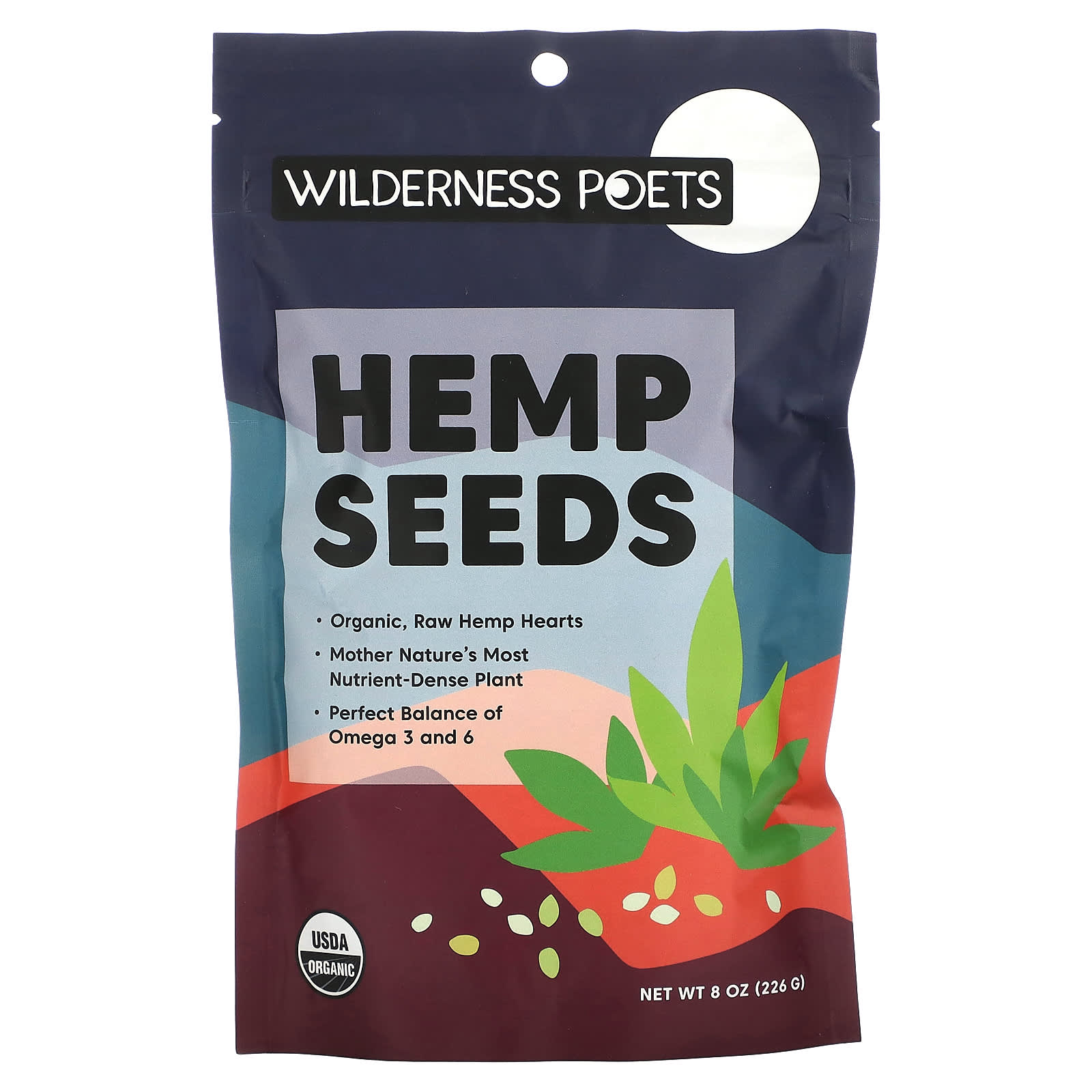 Wilderness Poets, Organic Hemp Seeds, 8 oz (226 g) - B00ELNO4NG